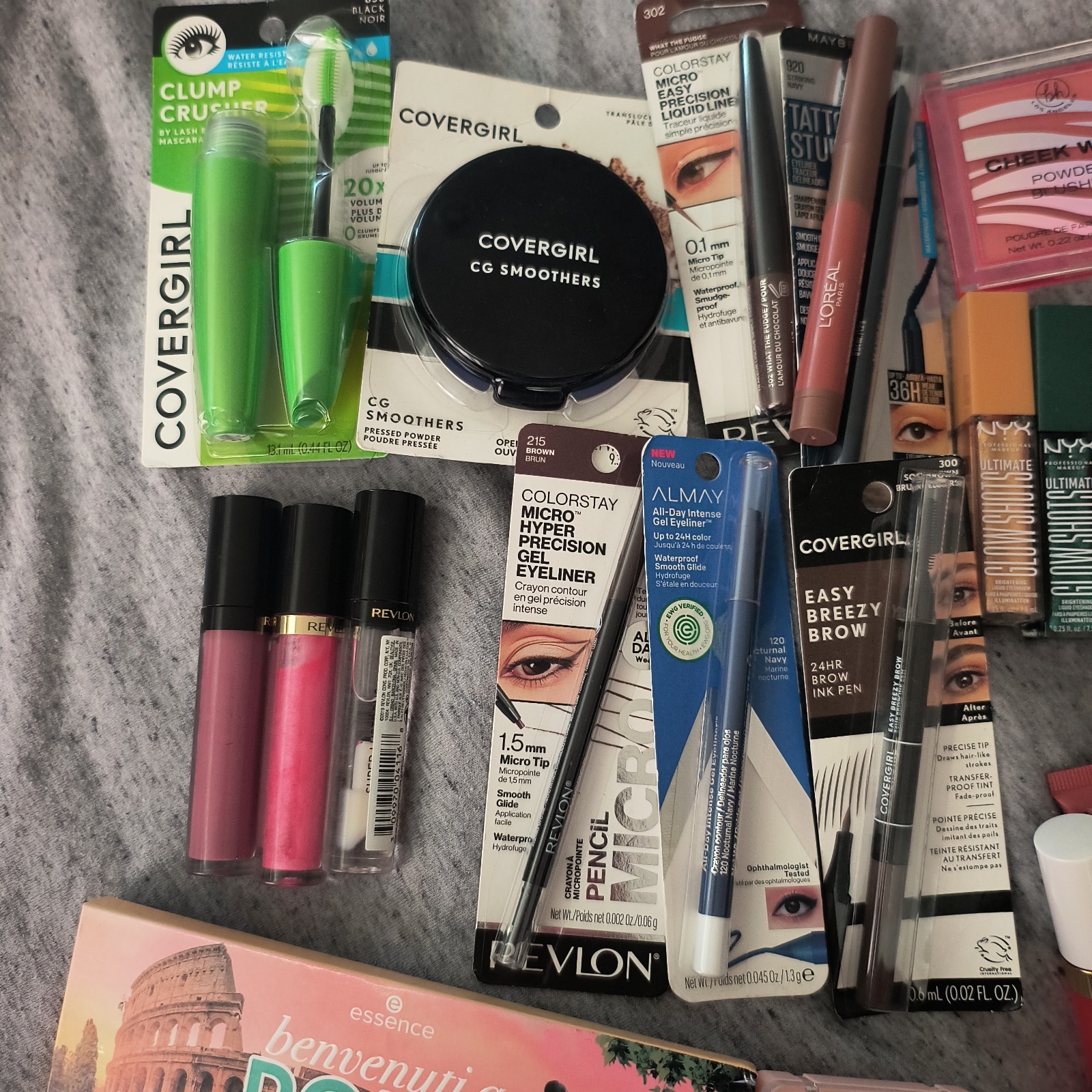 Drugstore Cosmetics Makeup Lot Of 30 Maybelline Revlon Covergirl Almay Etc