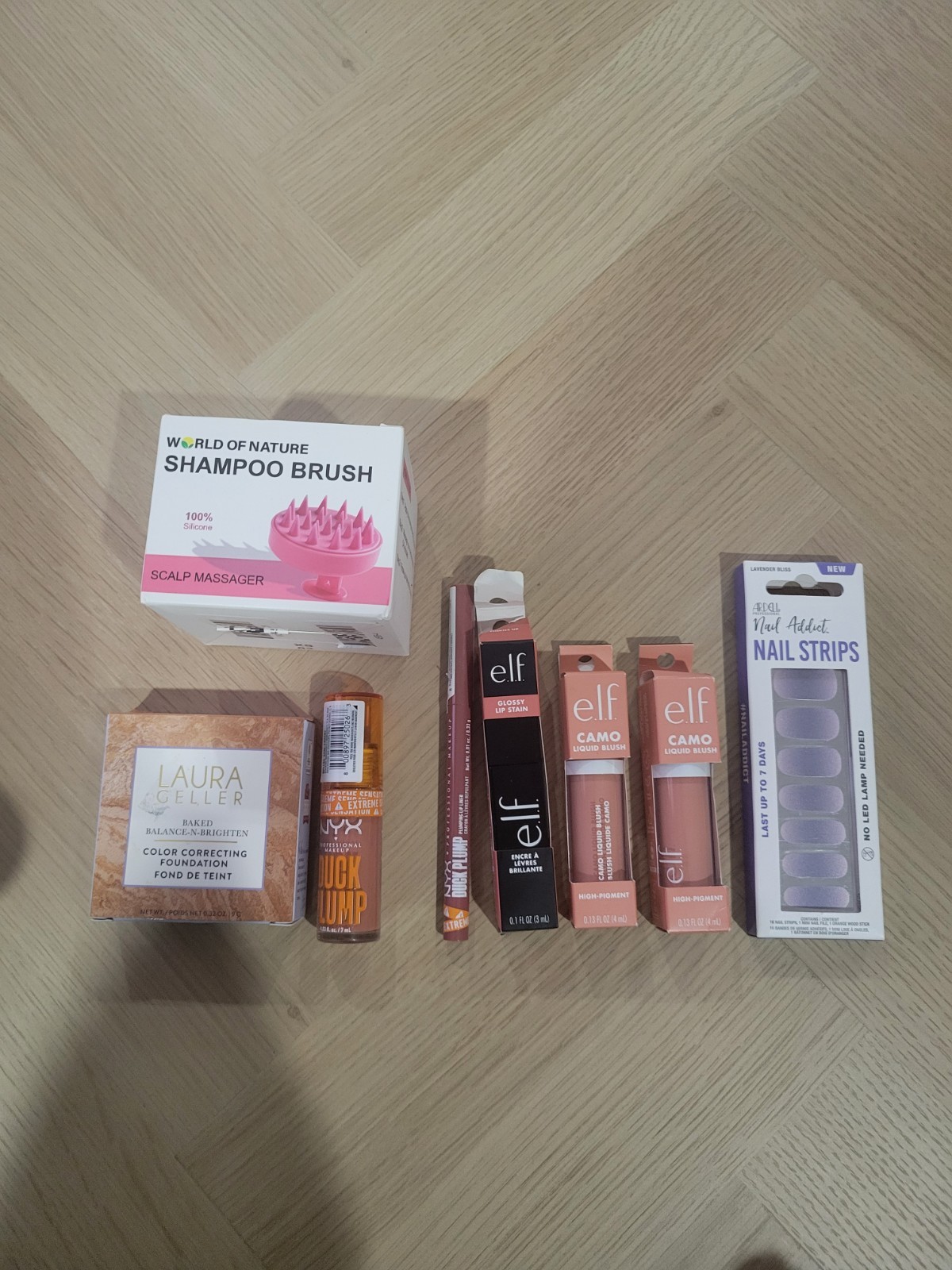 Makeup Beauty Lot – ELF Camo Liquid Blush NYX Duck Plump Laura Geller Foundation