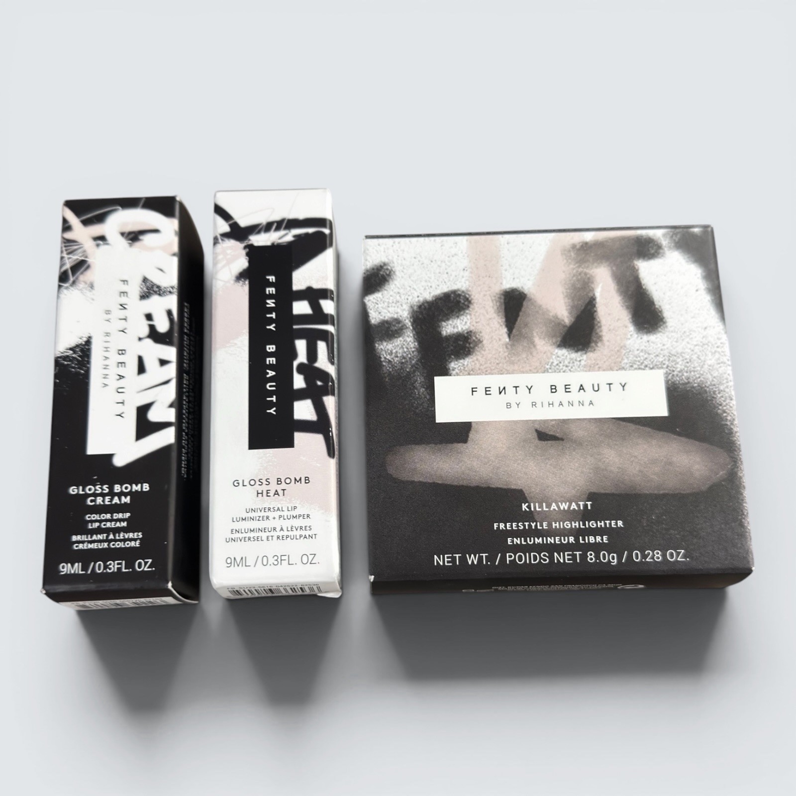Fenty Beauty Gloss Bomb Cream Heat Killawatt Trophy Wife Lot 3 New