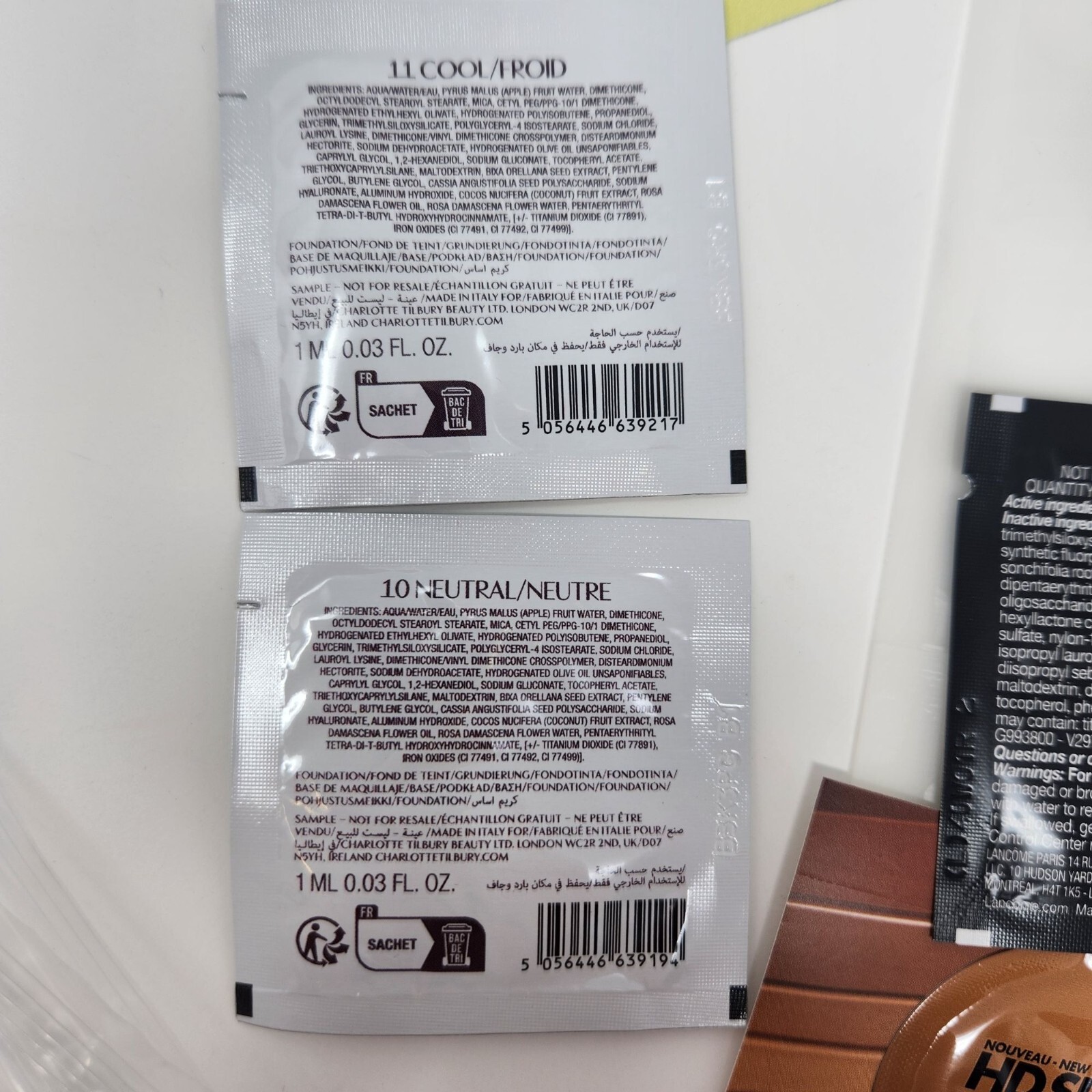Sephora Samples Lot Makeup Sponge Deluxe Sample & Assorted Foundation Samples #C