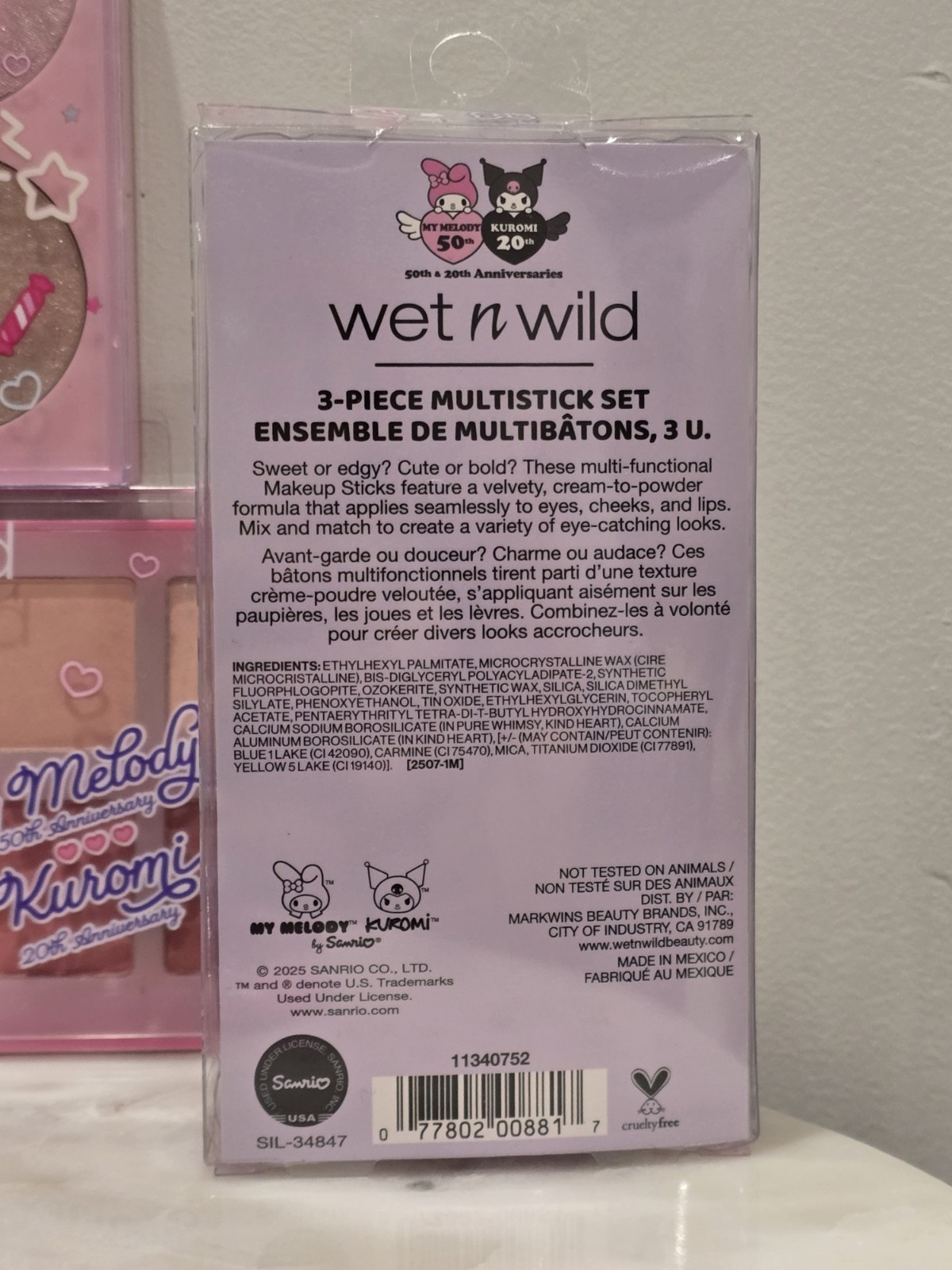 🌸 Wet n Wild x My Melody & Kuromi Makeup Bundle 🌸 Set Of 5 New Cute Astetic
