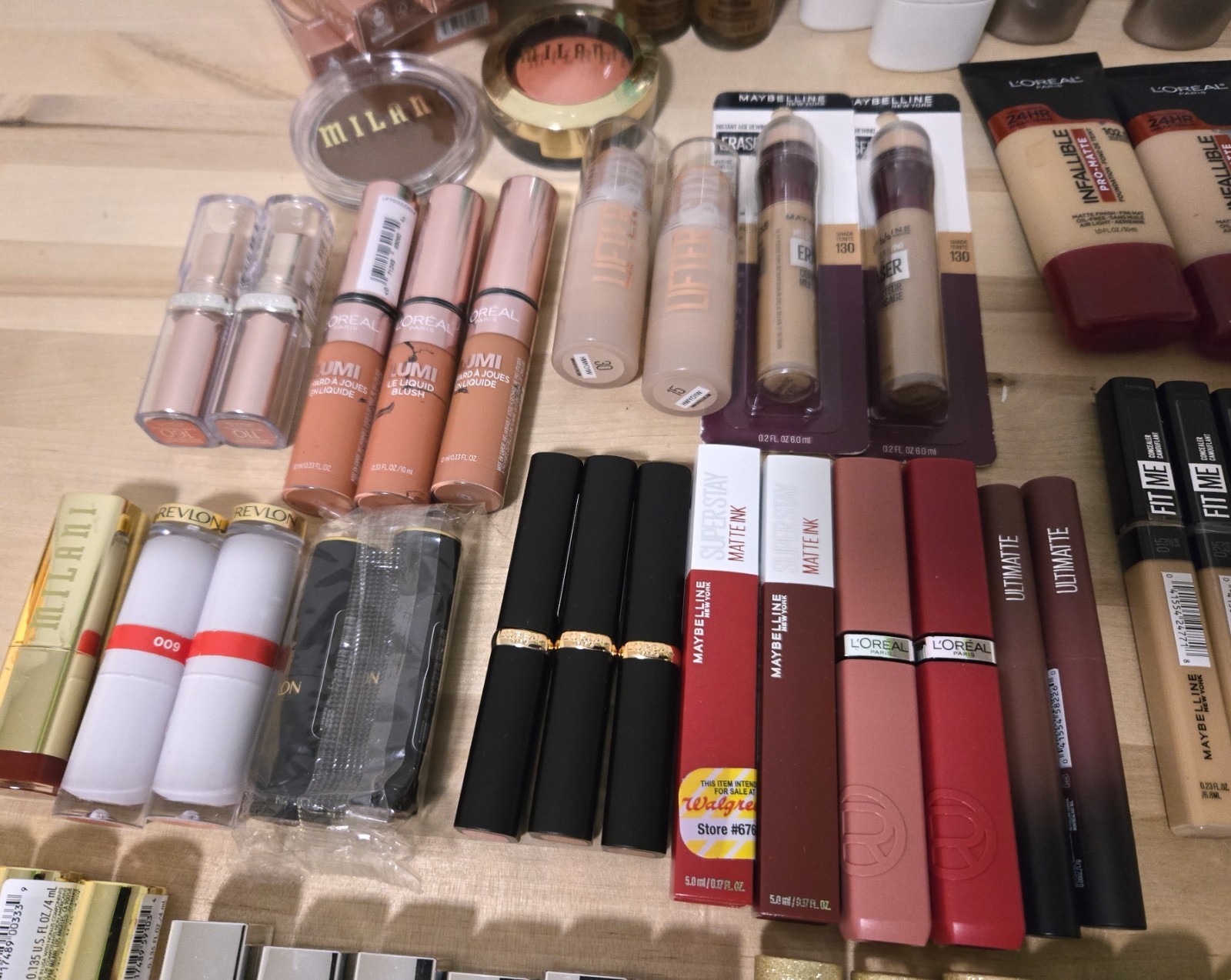 100 Pc Mixed Makeup Wholesale Lot – Revlon Elf Maybelline L’Oreal Milani Nyx