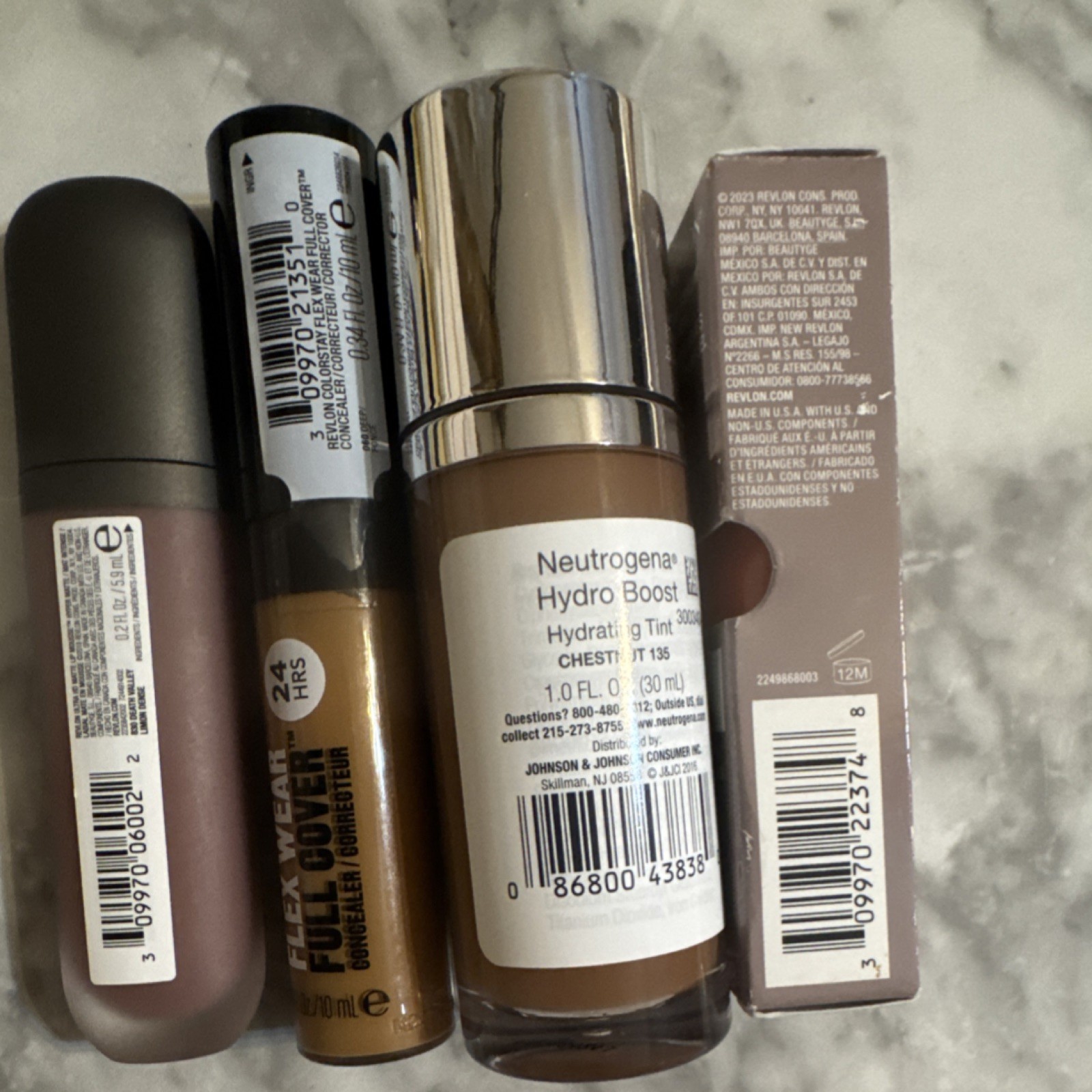 Revlon & Neutrogena Makeup Lot Hydrating 24HRS, Lip Mousse, Tint, Blush