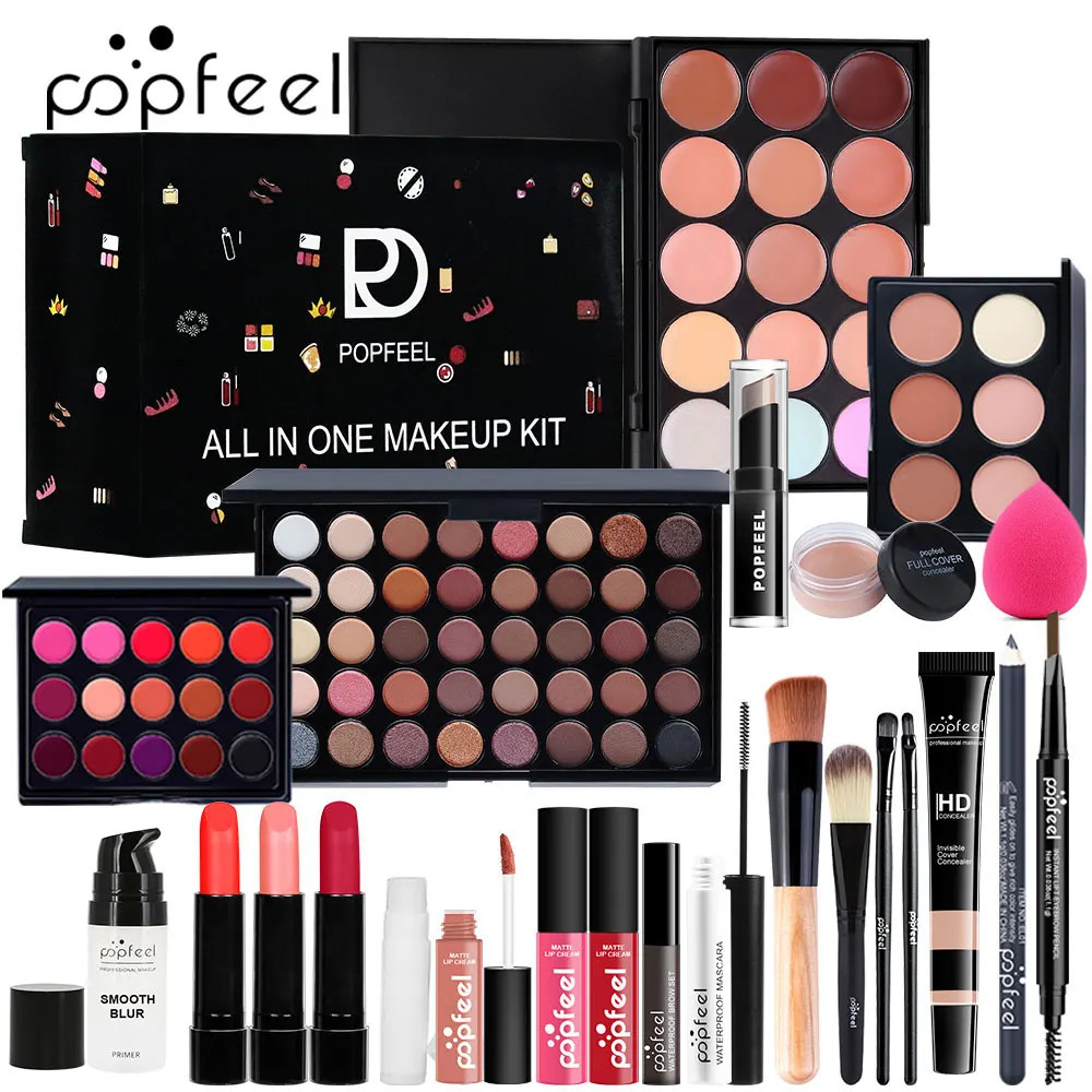 POPFEEL All In One Makeup Kit, Gift for Girls Teen Women include Eyeshadow.