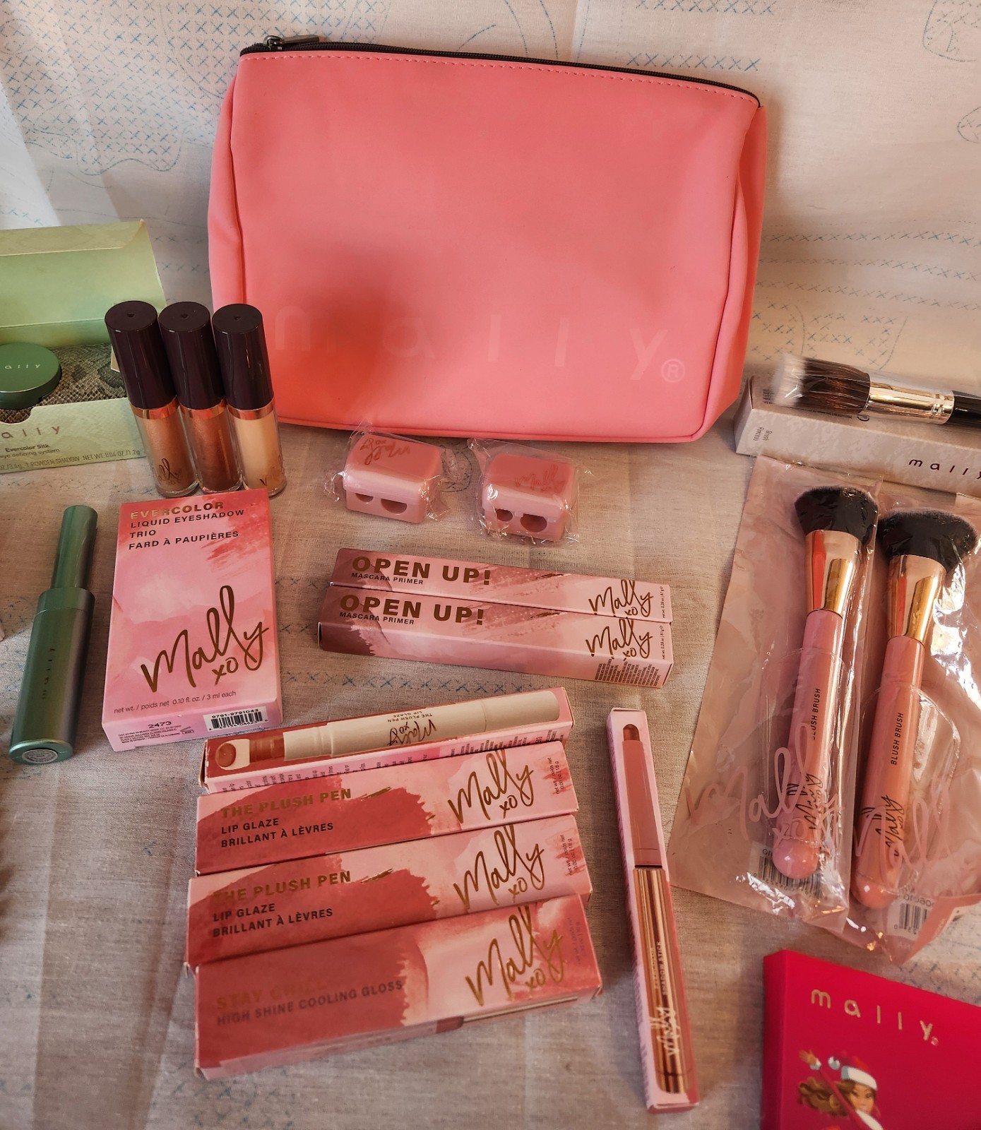 34 New Mally Cosmetic Makeup Items Bundle Lot