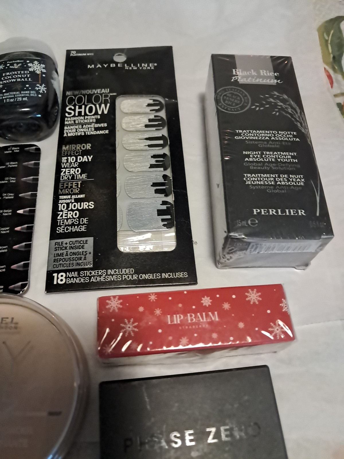 Beauty Cosmetics Large Lot Of 14 Skin Nails Eyeshadow Powder NIP elf Rimmel B&B