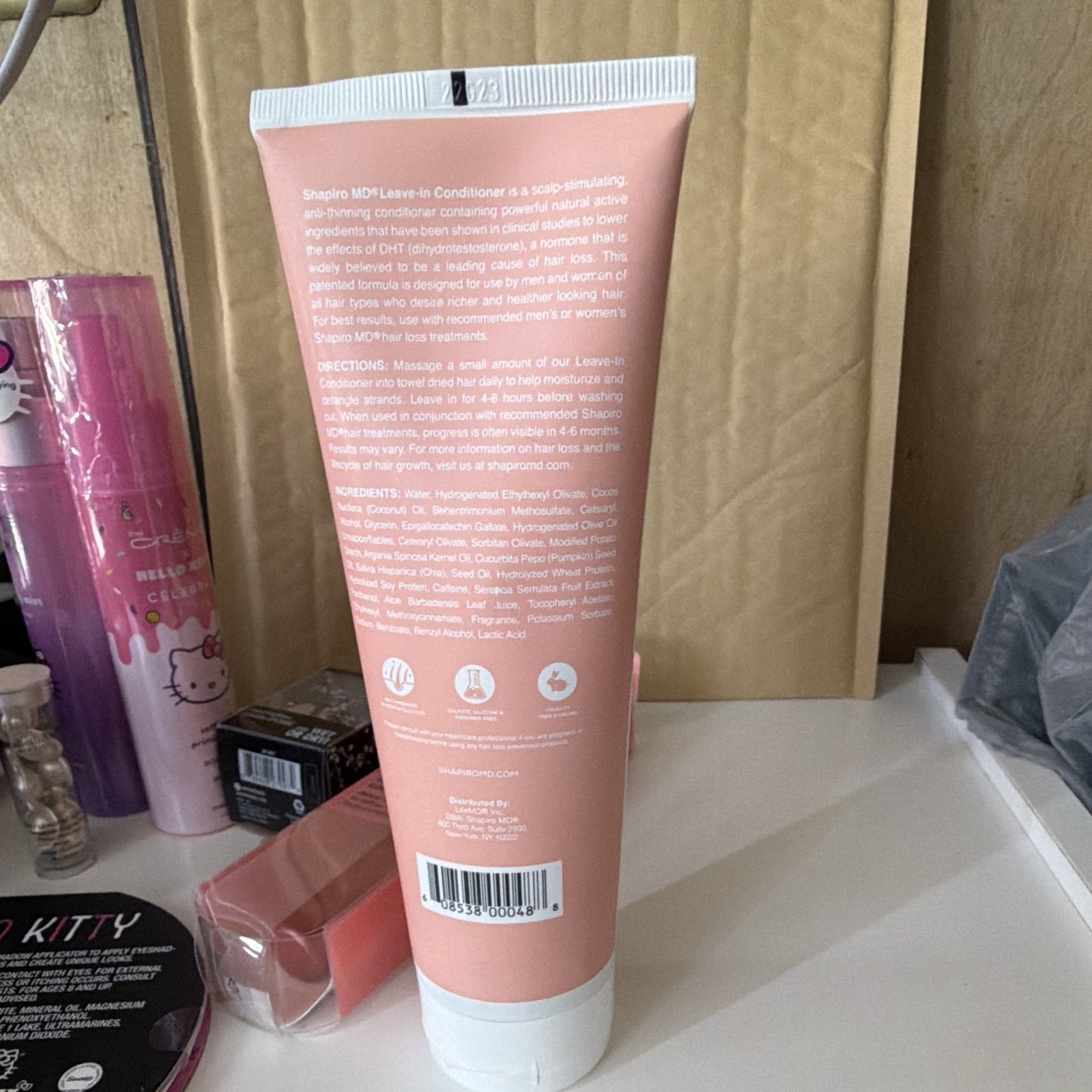 Assorted Makeup & Beauty Lot: Hello Kitty Palette, Brush, Hair Growth Therapy