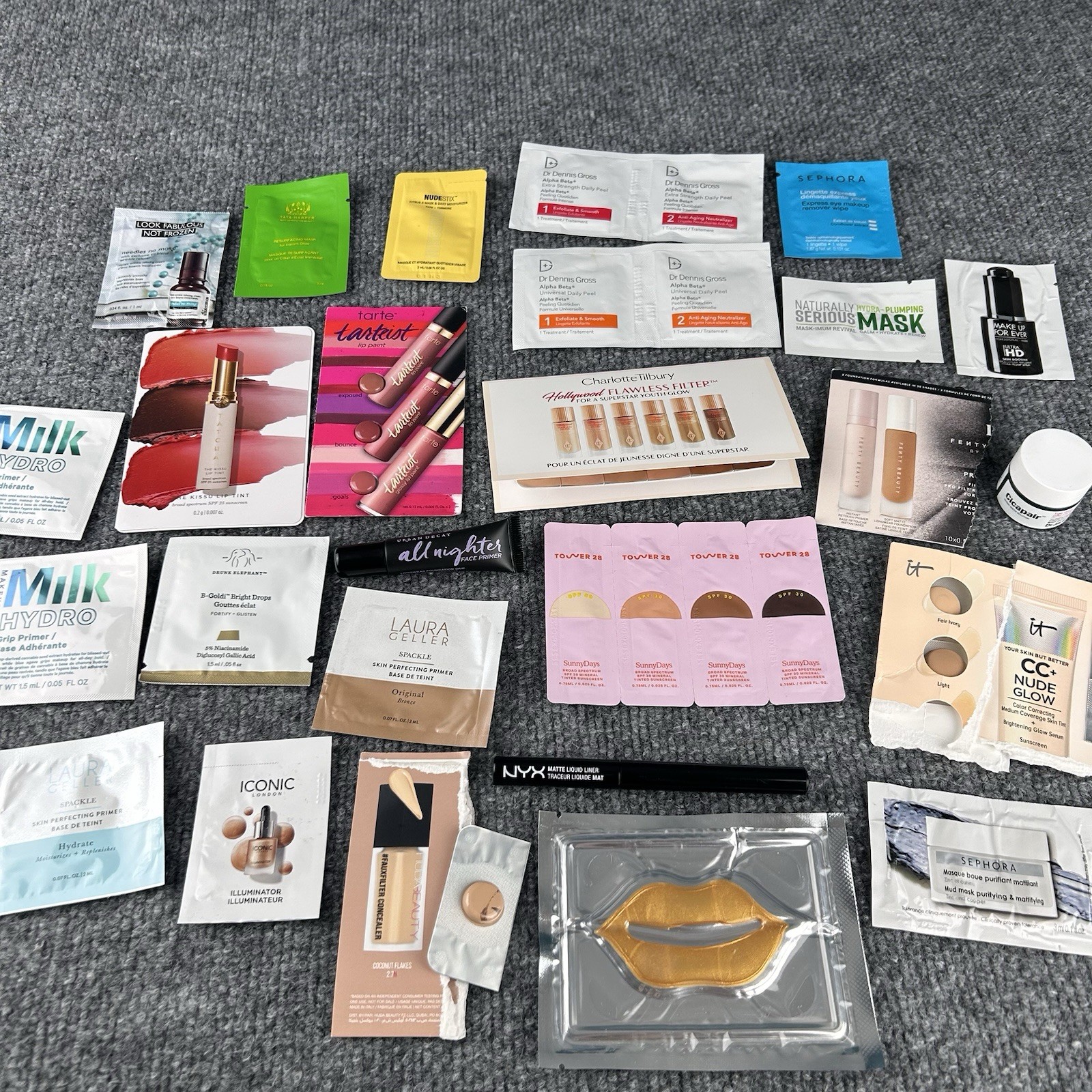 Mixed Lot of Sample/Trial Size Make-up & Skin Care Lot – 26 NEW Tarte Milk Tata
