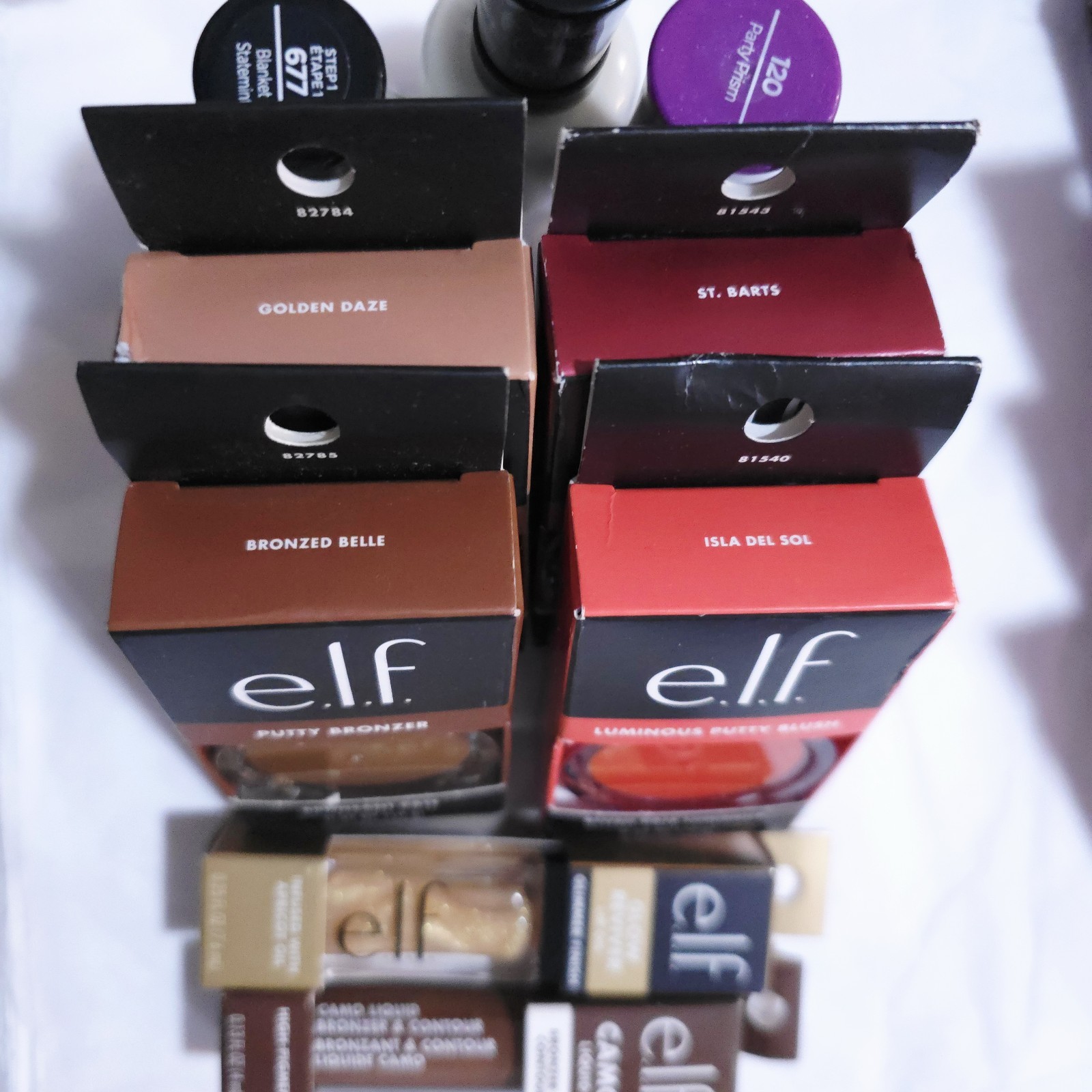 ​e.l.f. Makeup Bundle Putty Bronzer Luminous Blush Liquid Contour Lip Oil…