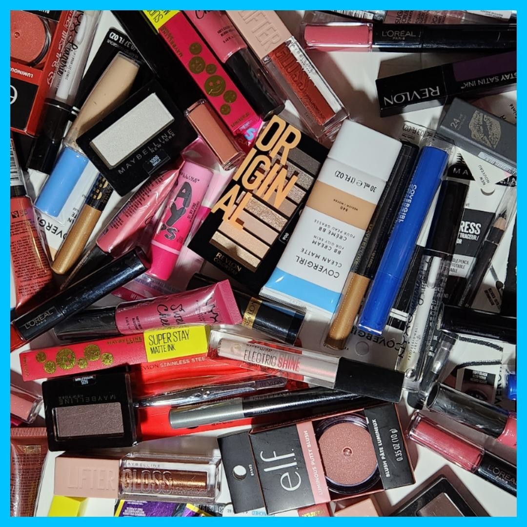 7pc Mixed Makeup Lot, Revlon, Loreal, Maybelline, Covergirl, Almay, NYX, Elf