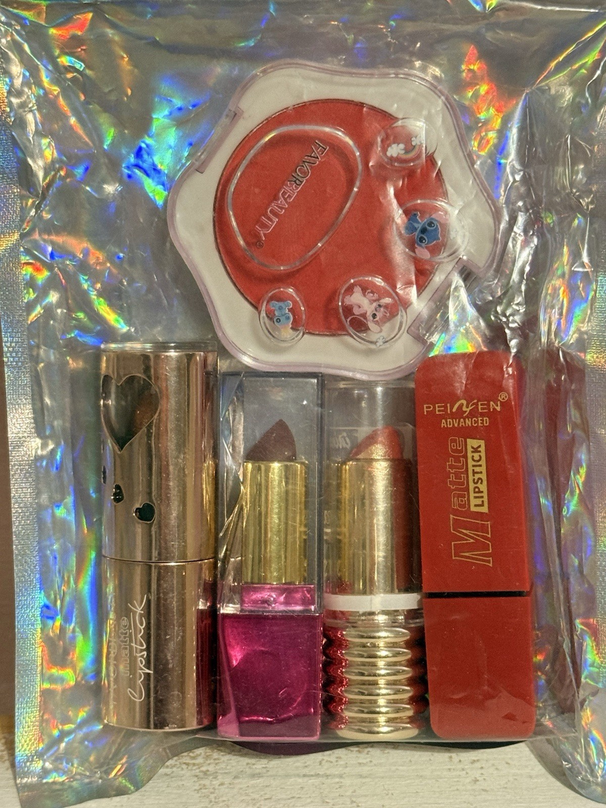 Assorted Mixed Makeup Lot Lipsticks/Lip Products + Face Beauty Compact Set