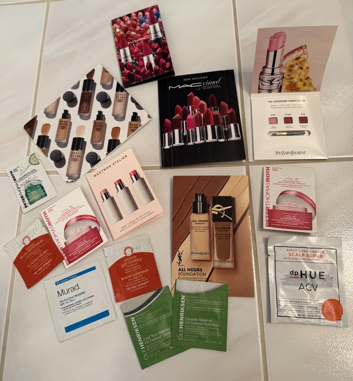 15 Piece Skincare Hair Makeup Mini Travel Sample Bundle Luxury Sephora YSL MAC