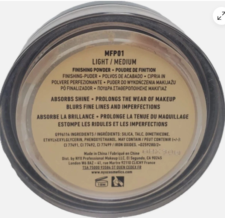 NYX Foundation Makeup Matte Finishing Powder Medium Dark MFP02 40PK