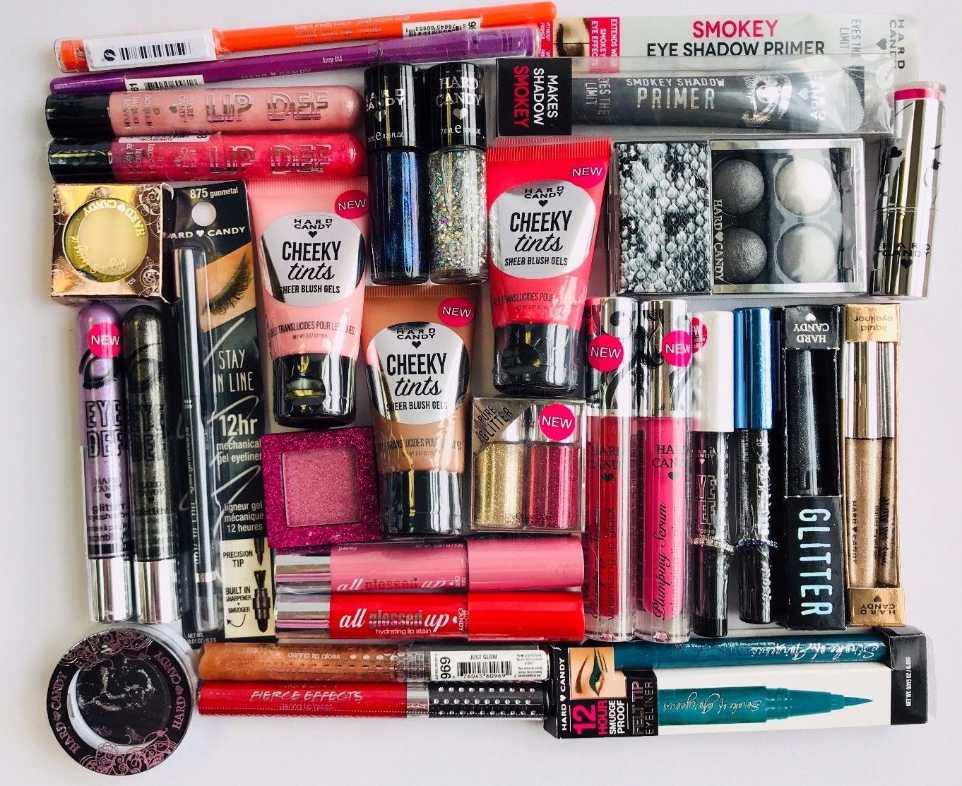 Lot of 30 ~ Hard Candy Makeup Lot ~ Face/Eyes/Nails/Lips! No Dups All Sealed!