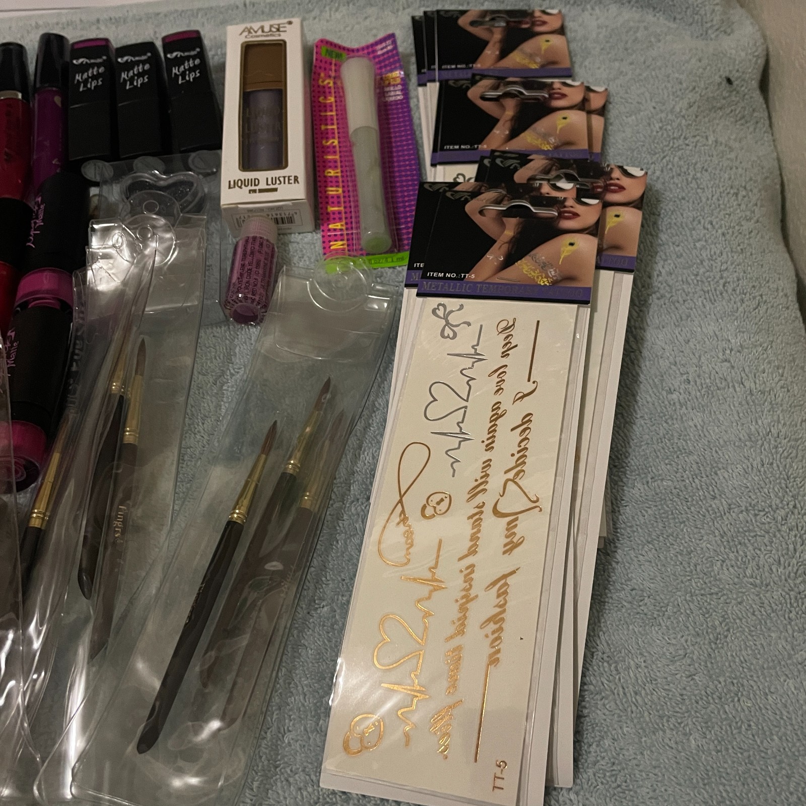 75 Pc New Makeup Lot Lip Gloss Lipstick Nail Art Cosmetics Bundle Resale Bulk
