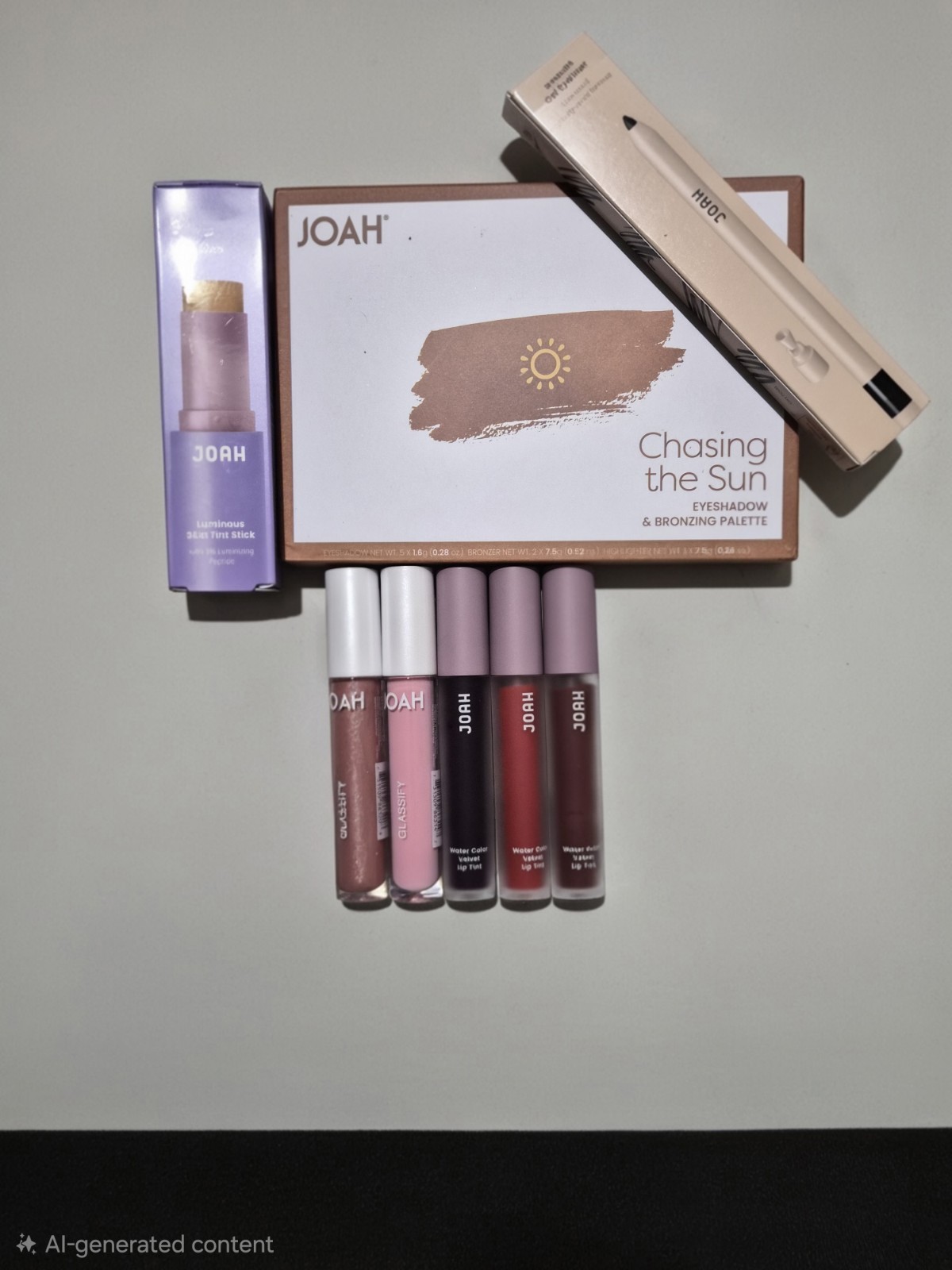 8 Pc Beauty Bundle Makeup Lot Bronzer Foundation Lip Color Eyeliner Shadow