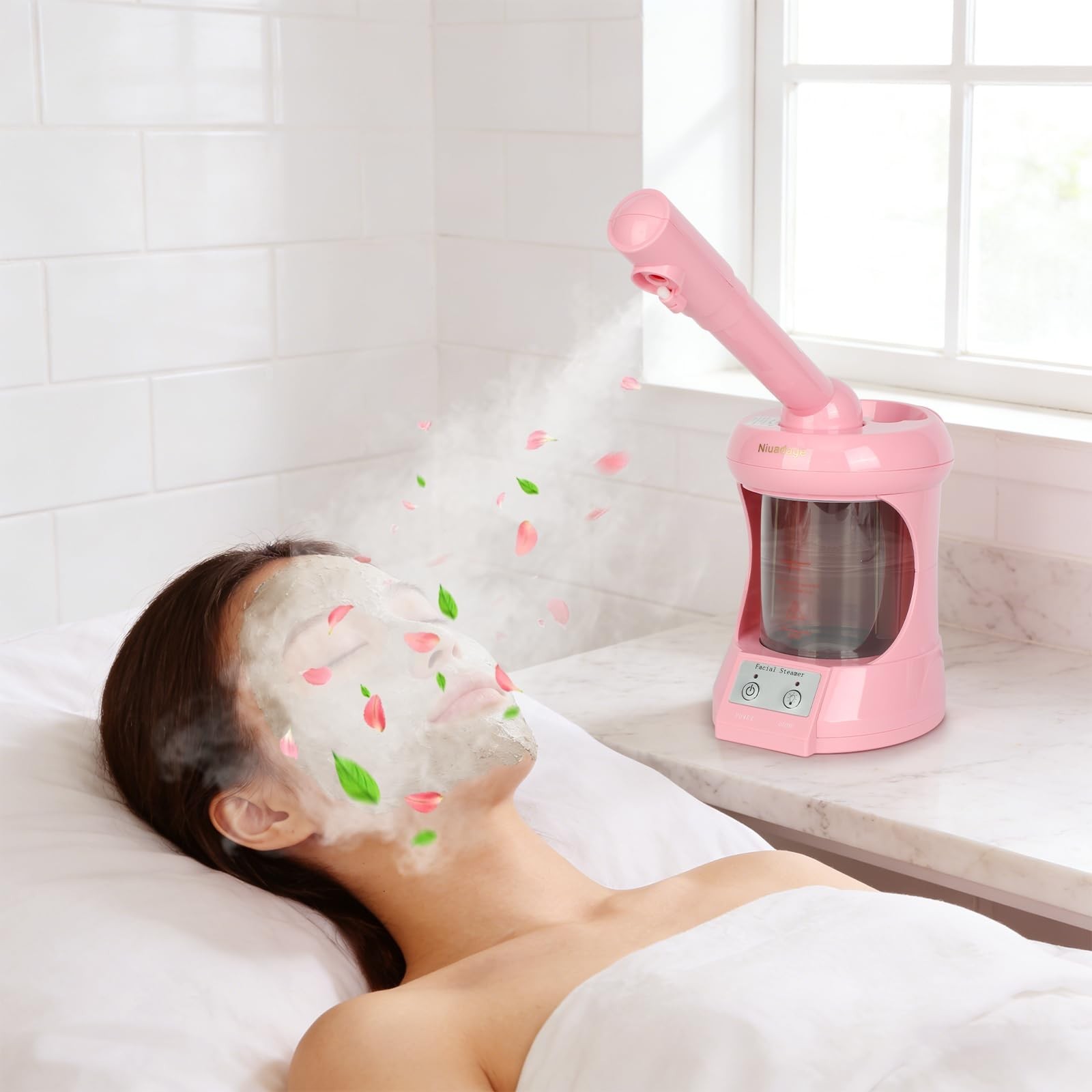 Facial Steamer Nano Ionic Face Steamer with Extendable Arm, Portable Face Ste…