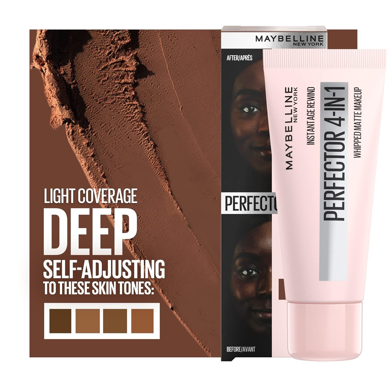 Transform Your Look with 4-In-1 Instant Perfector Matte Makeup – Deep Shade