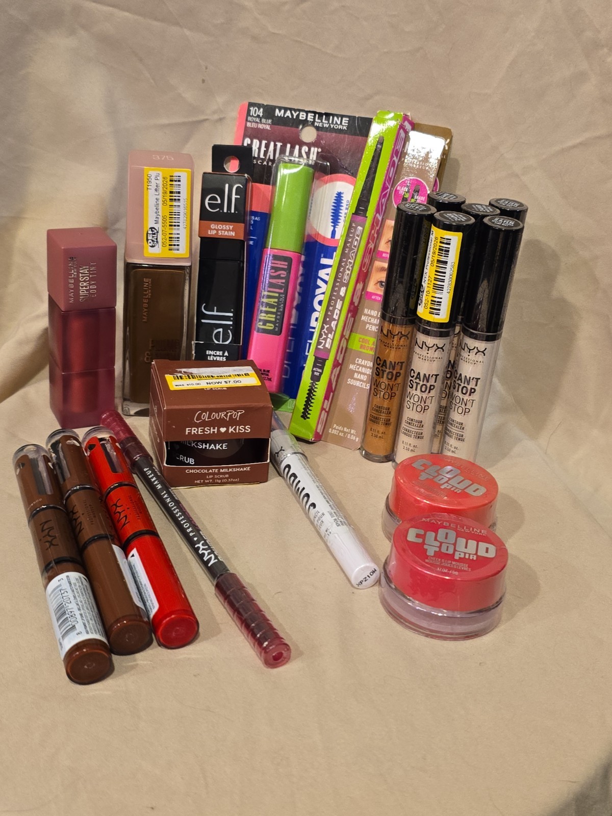 lot of makeup, 20 Pieces, Brand New By NYX, Maybelline, elf, & ColourPop….