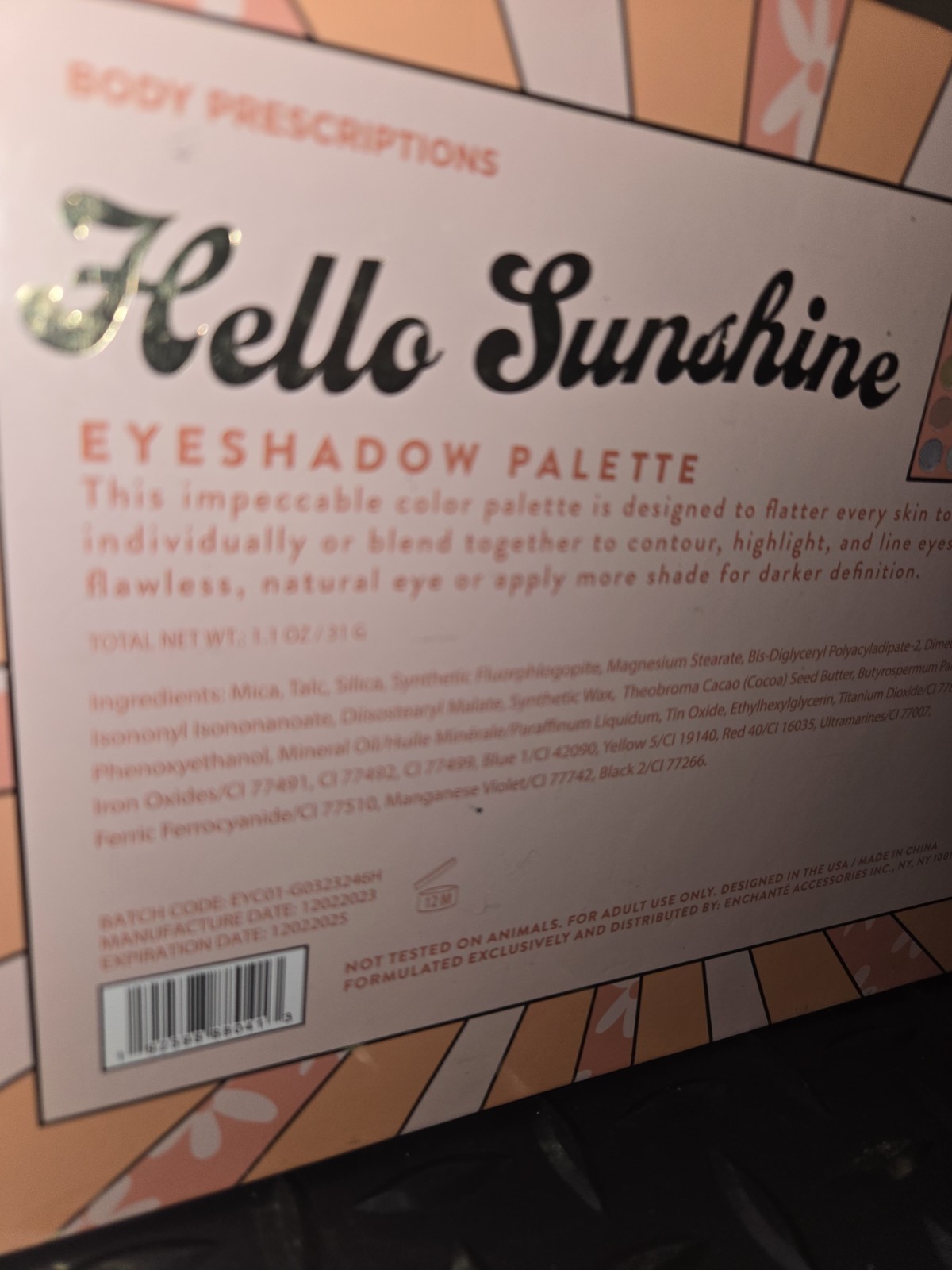 Smoke & Mirrors Flawless By Nature & Body Prescriptions Hello Sunshine Eyeshado…