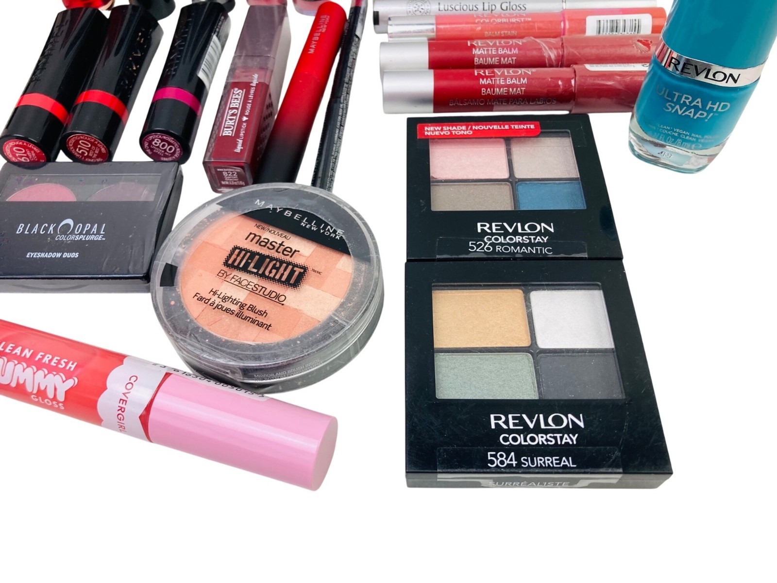 42 Pc Mixed Lot Of Makeup Products Covergirl Revlon Maybelline NYX Rimmel & More