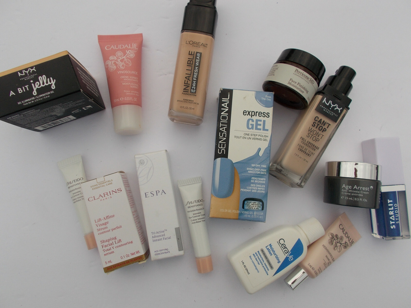14 lot skin care products, Perricone Md, Kate Somerville, Clarins, Espa, Shisedo