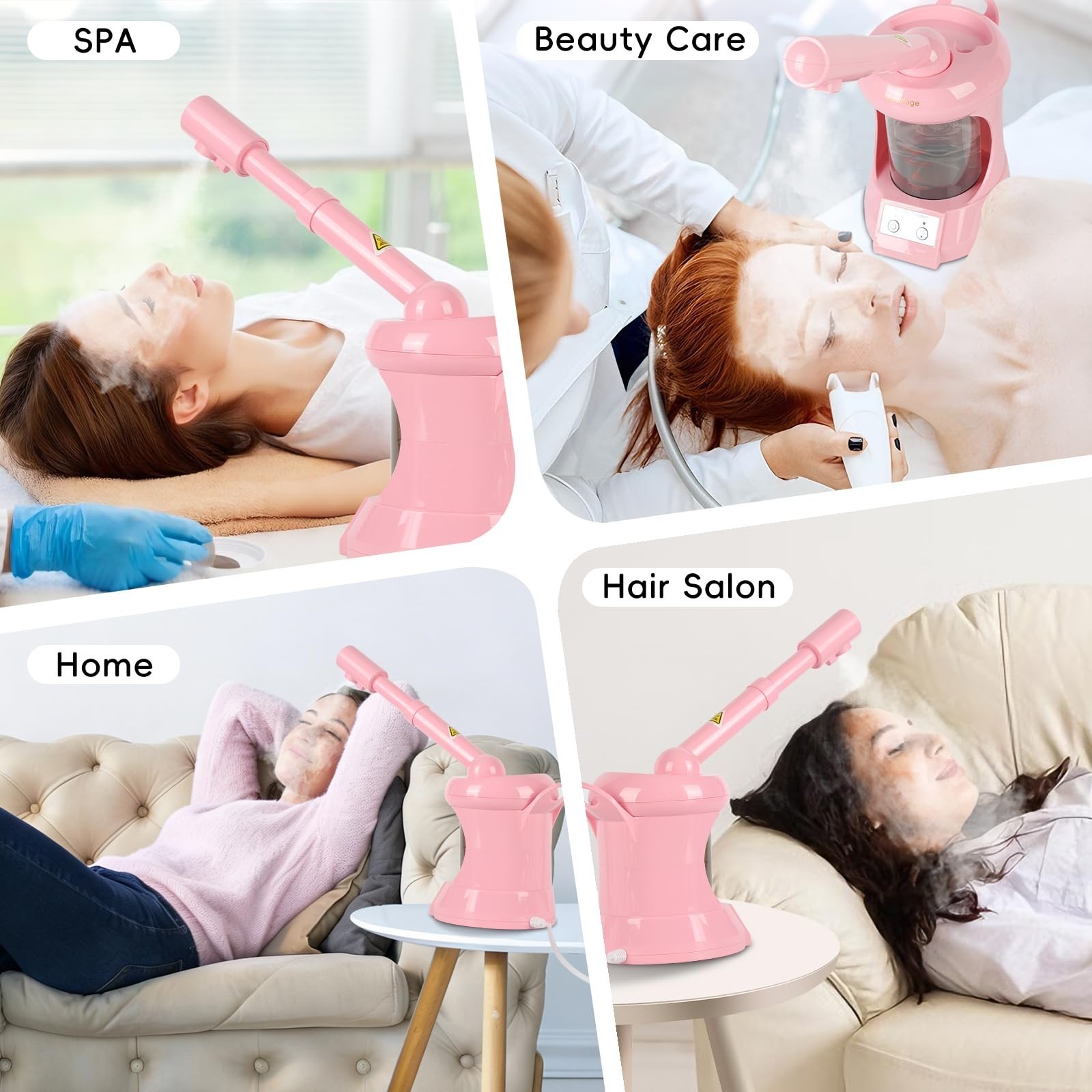 Facial Steamer Nano Ionic Face Steamer with Extendable Arm, Portable Face Ste…
