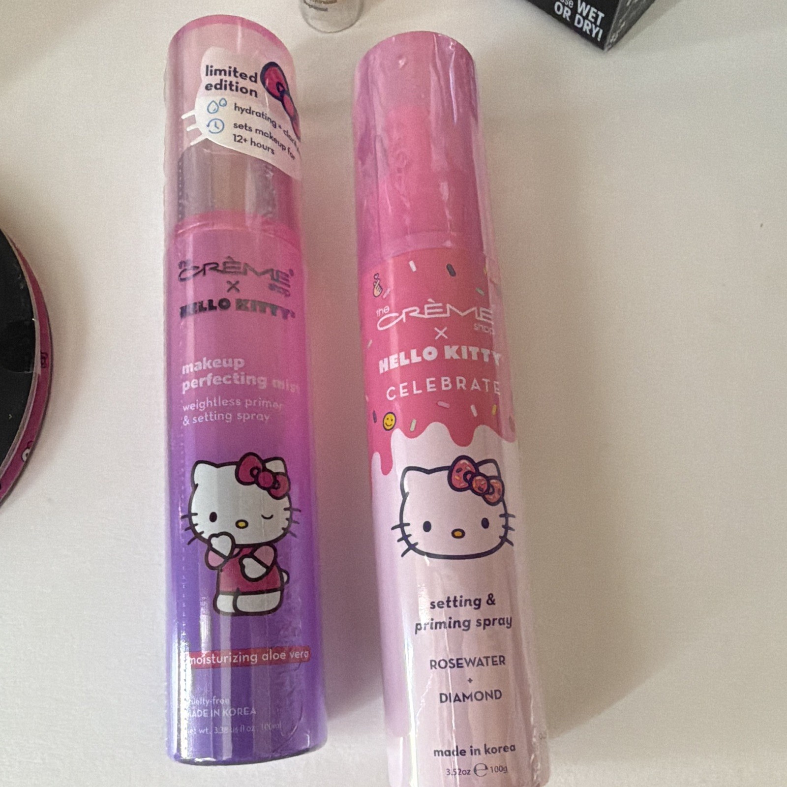 Assorted Makeup & Beauty Lot: Hello Kitty Palette, Brush, Hair Growth Therapy