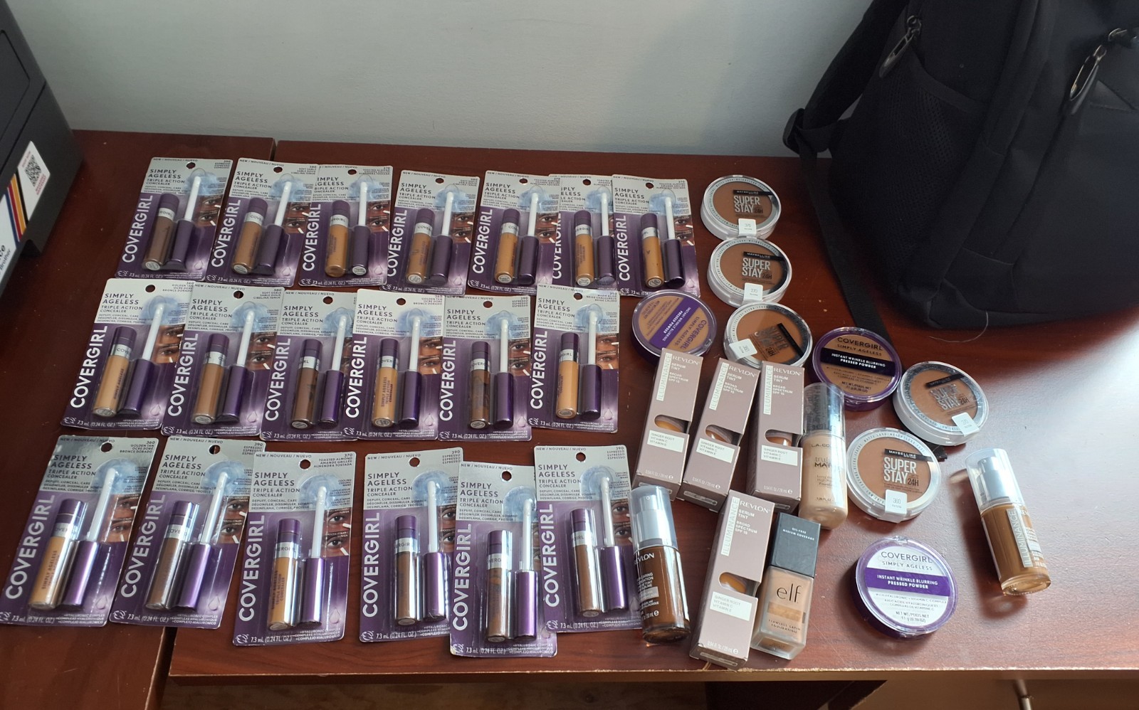90 Pc Mixed Makeup Lot – CoverGirl e.l.f. Revlon L.A. Colors Cosmetic Bundle