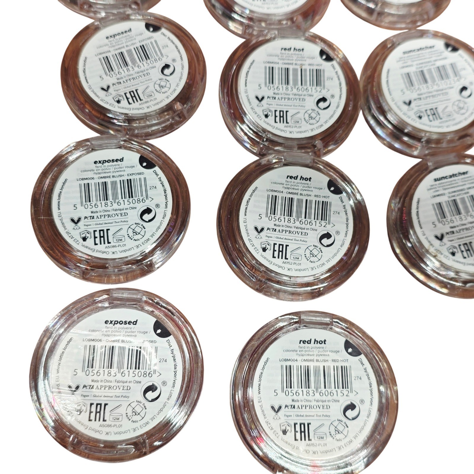 Lottie London Makeup Lot 14pc Ombre Blush Suncatcher Bronzer Highlighter NEW