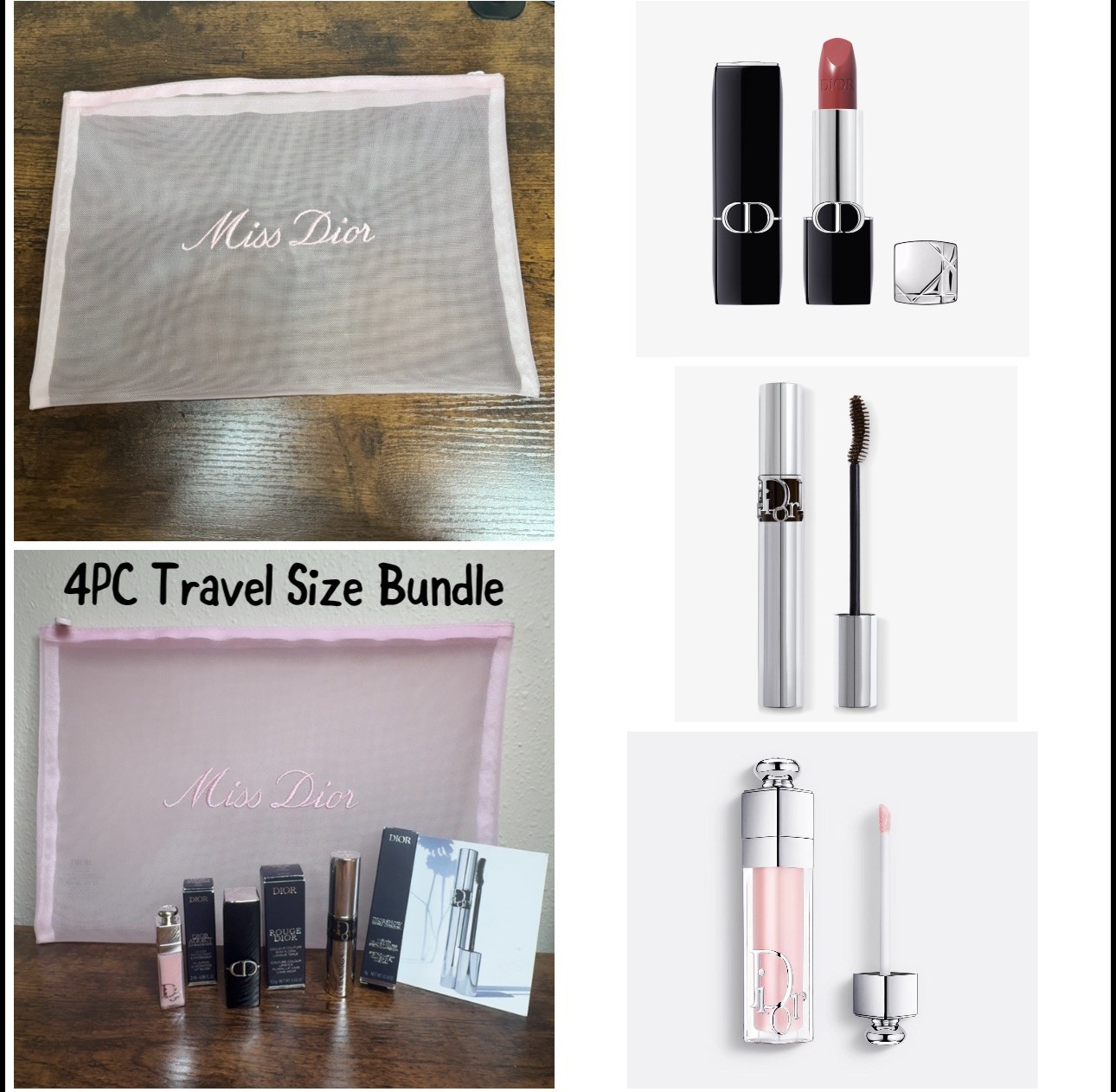 NIB ~ Miss Dior Travel Size Makeup Bundle *READ DESCRIPTION* 4PC Bundle