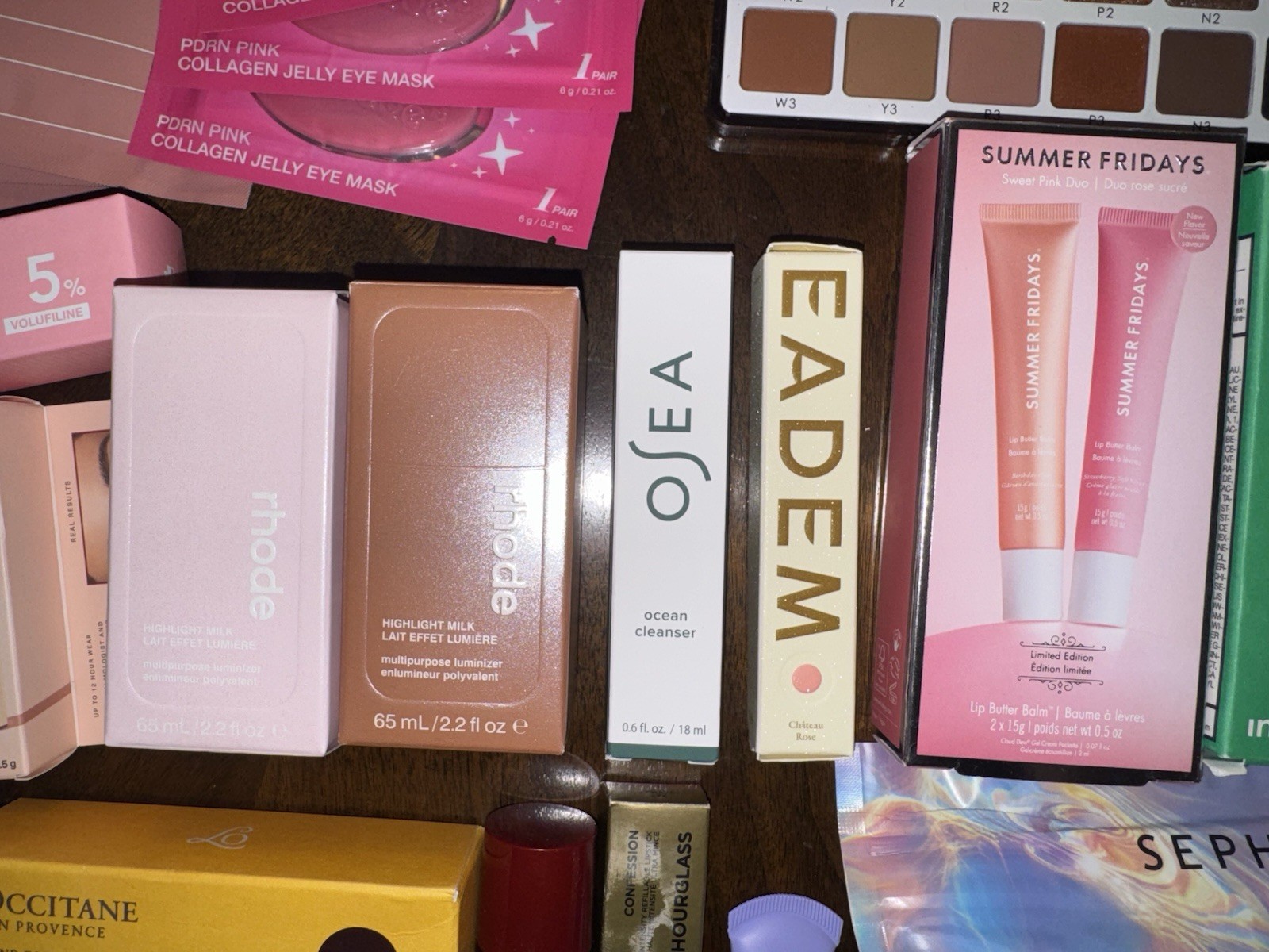 Huge Makeup & Skincare Bundle RHODE Natasha Palette Sephora Favorites Luxury Lot