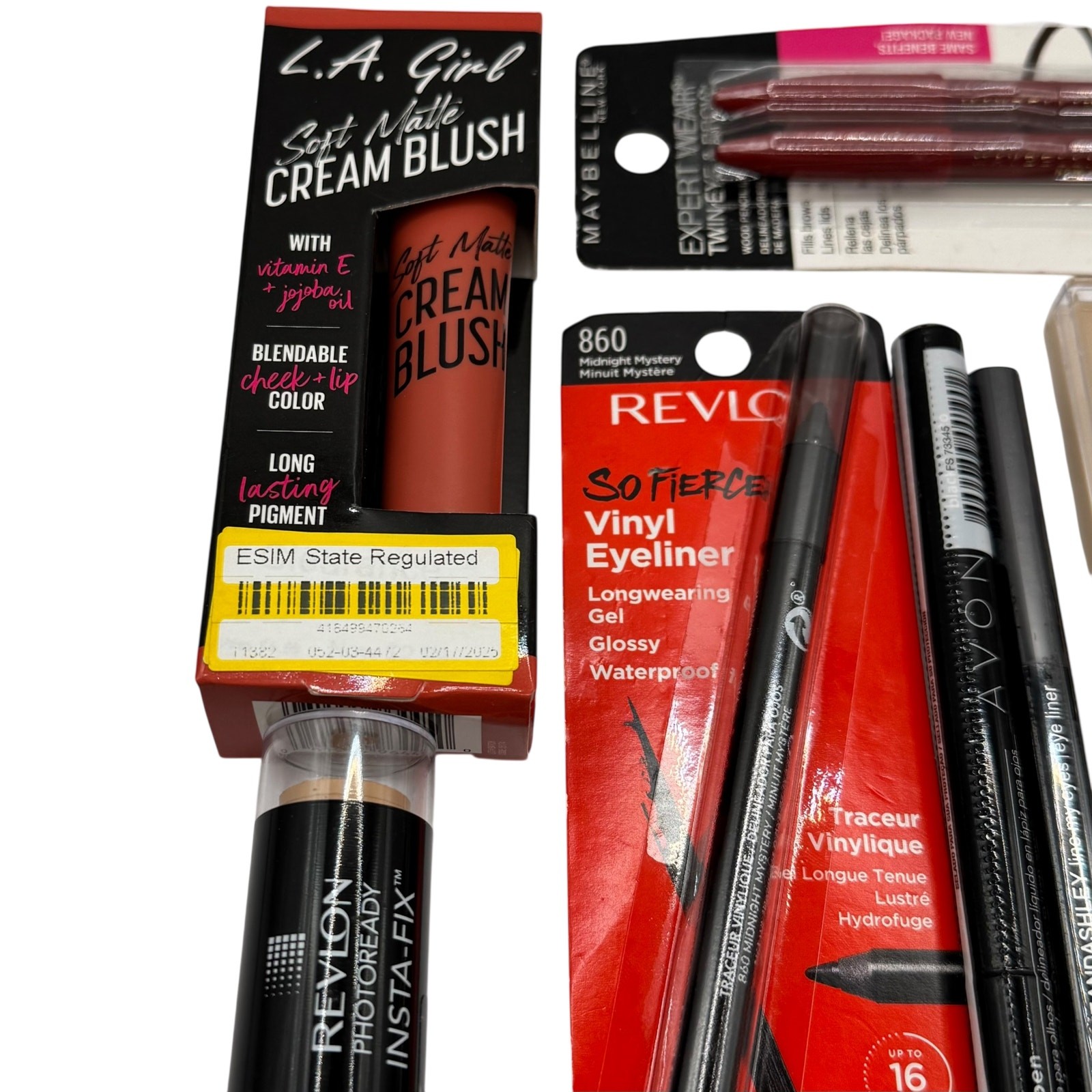 NEW Makeup Lot of 11 Eyeshadow Blush Eyeliner Revlon Maybelline AOA Tonya Crooks