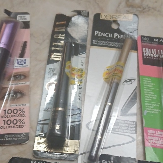 Maybelline, Revlon, COVERGIRL, L’Oréal, Milani Mascara, Eyeliner, Full Size Lot