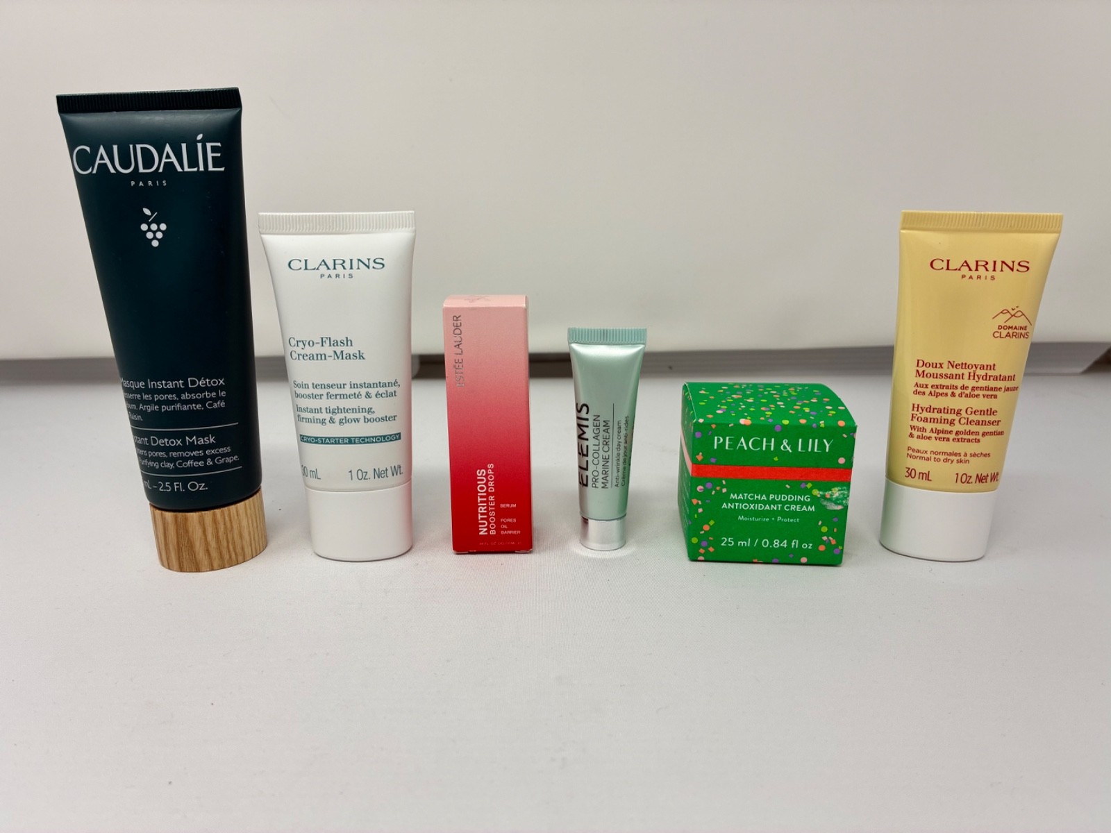 Premium Luxury Skin Care Lot Caudalie Clarins Estée Lauder Elemis Peach & Lily