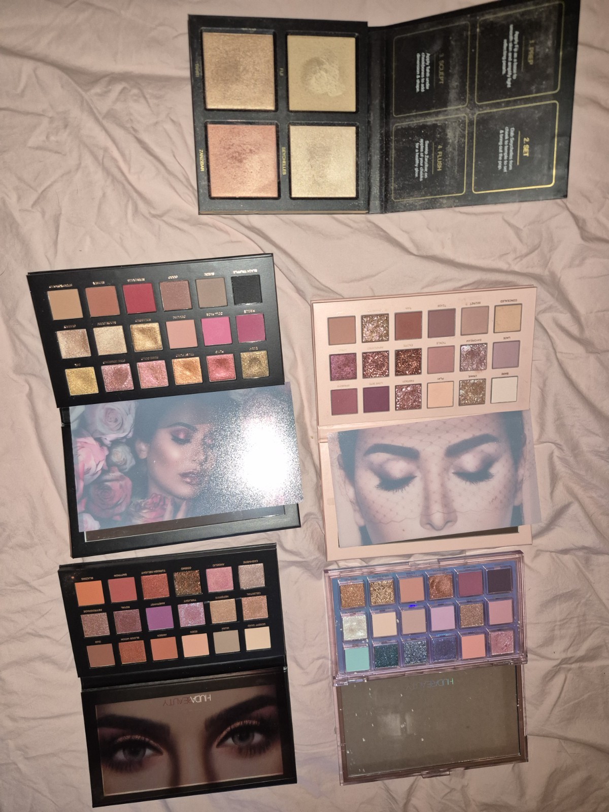 Assorted Full Size Makeup Palette Lot,Morphe,Jaclyn Hill, Huda,Tarte