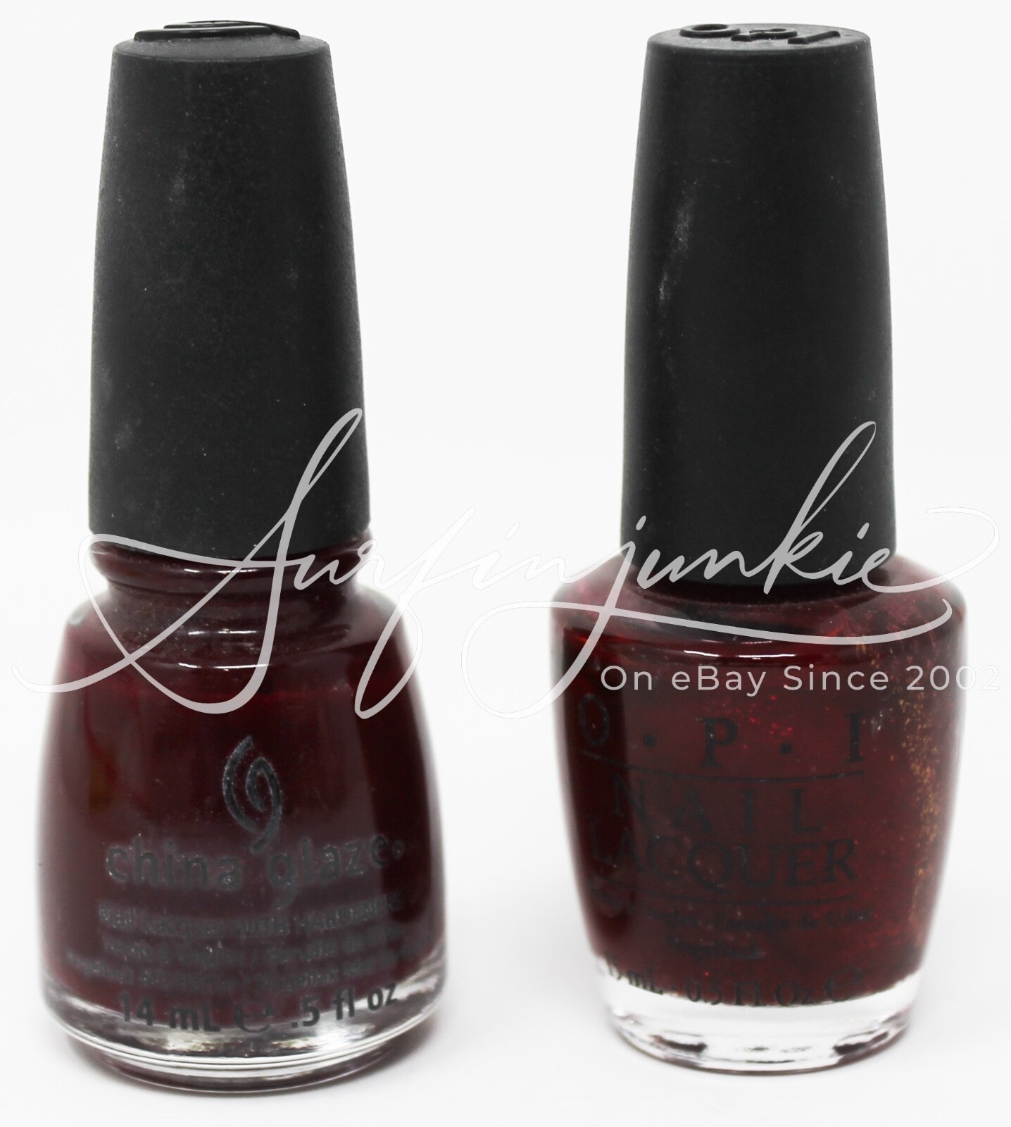 China Glaze Nail Polish Velvet Bow Opi Pepe’s Purple Passion Deep Burgundy 2pc