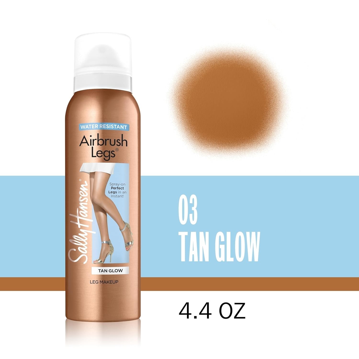 Tan Glow Aerosol Leg Makeup – Easy Transfer Proof Application for All Skin Types
