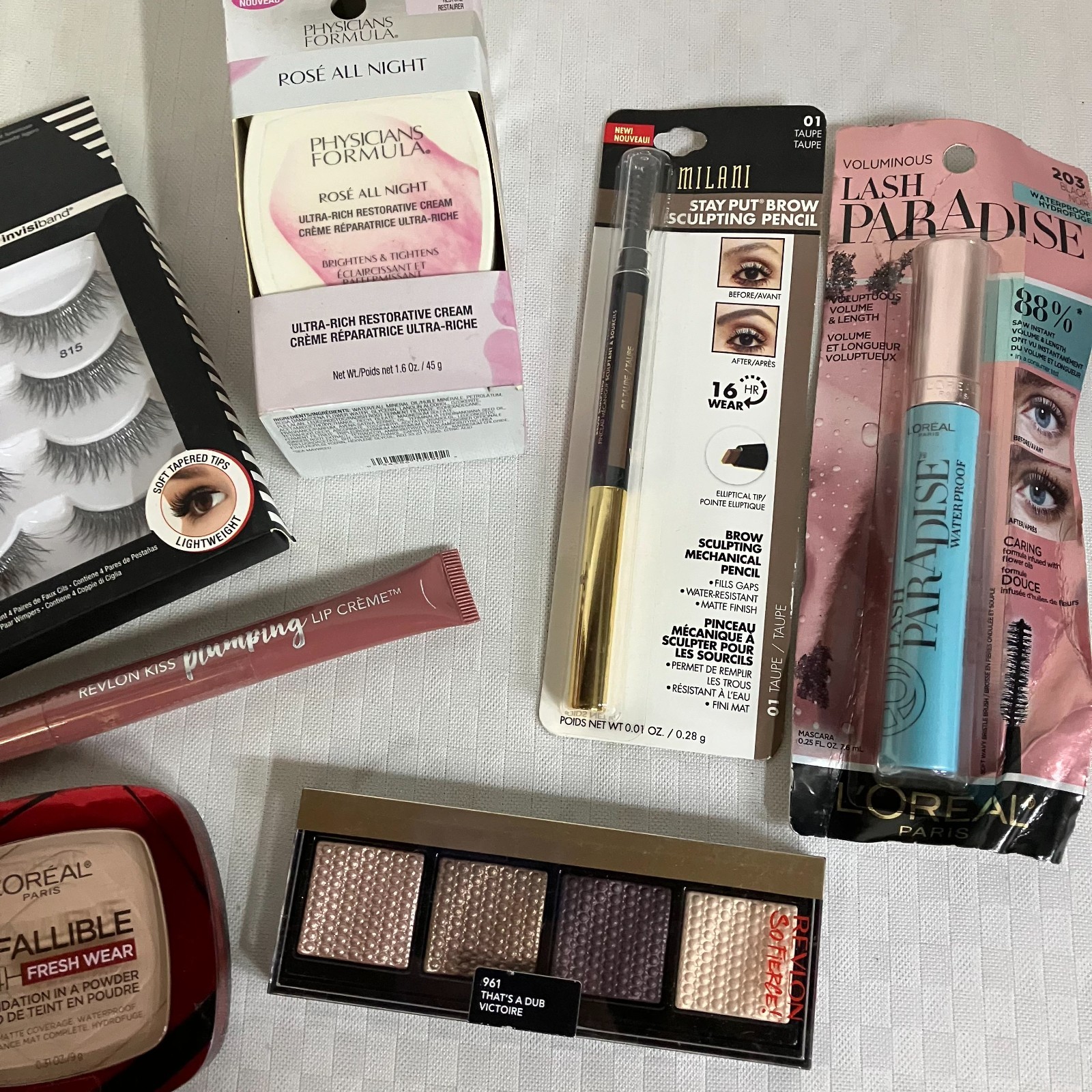 L’Oréal Revlon Ardell Milani Physicians Formula Lot Of 10-Pieces Makeup Set