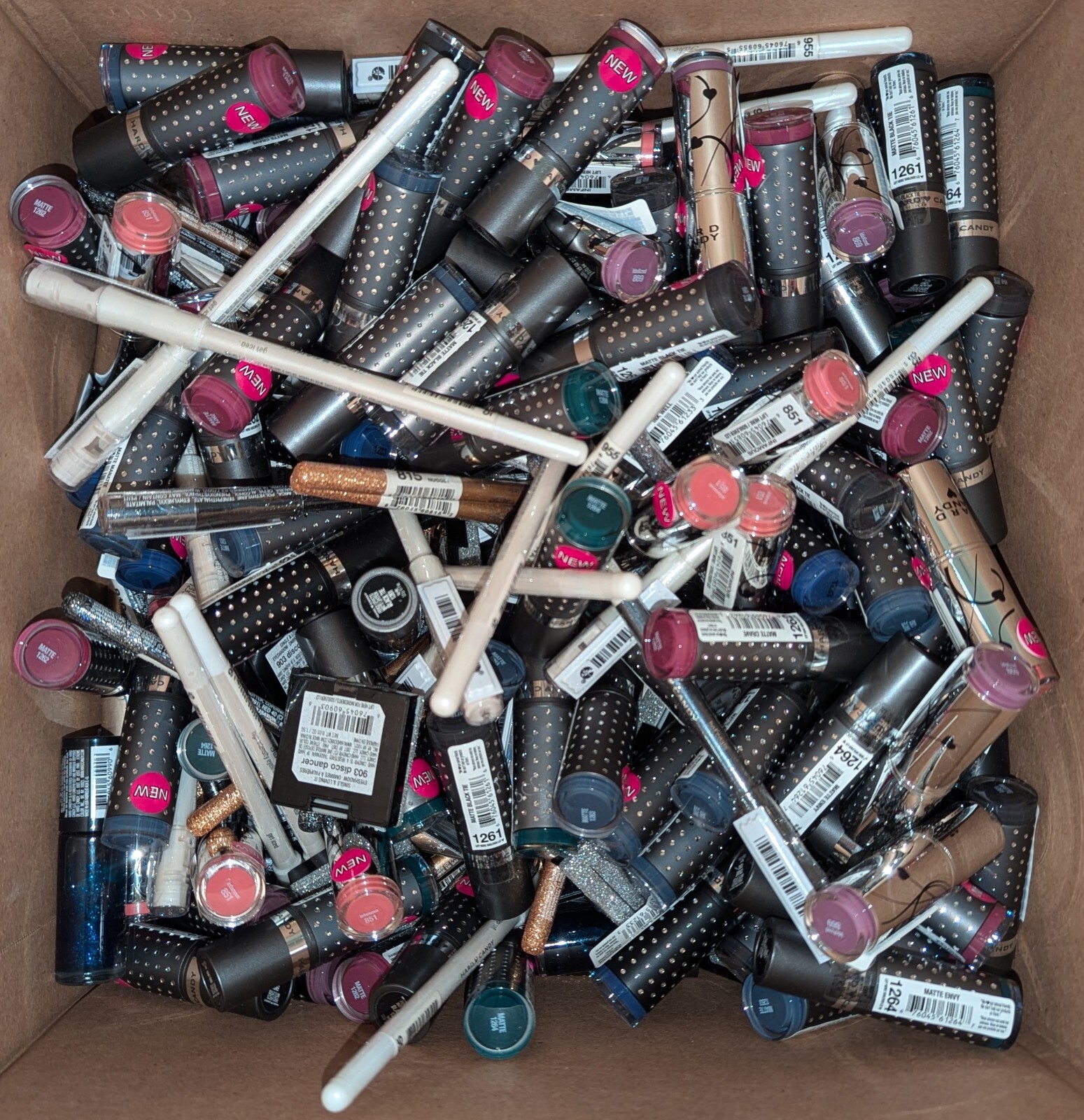 WHOLESALE LOT OF 100 HARD CANDY ASSORTED COSMETICS BRAND NEW & SEALED