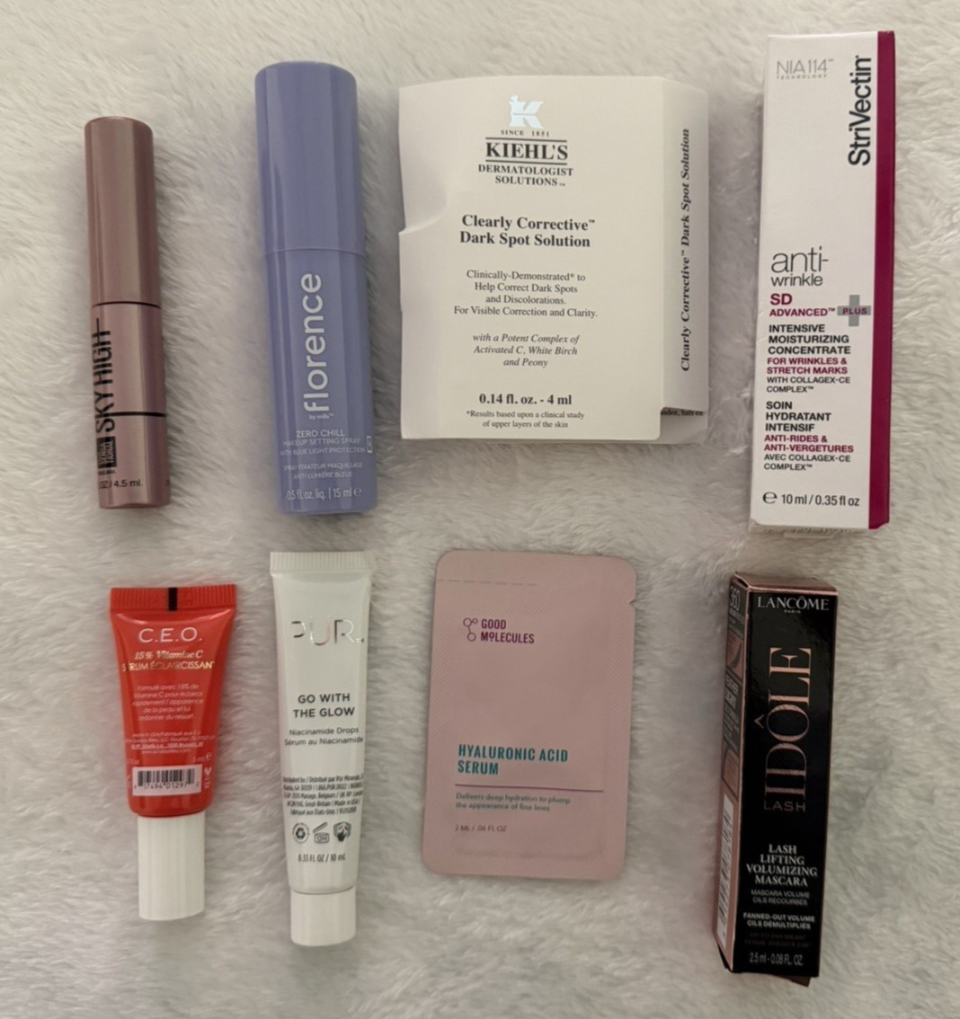 Mixed Assorted Beauty Products Makeup Skincare 40-Pc Lot Mini Travel Sample +Bag