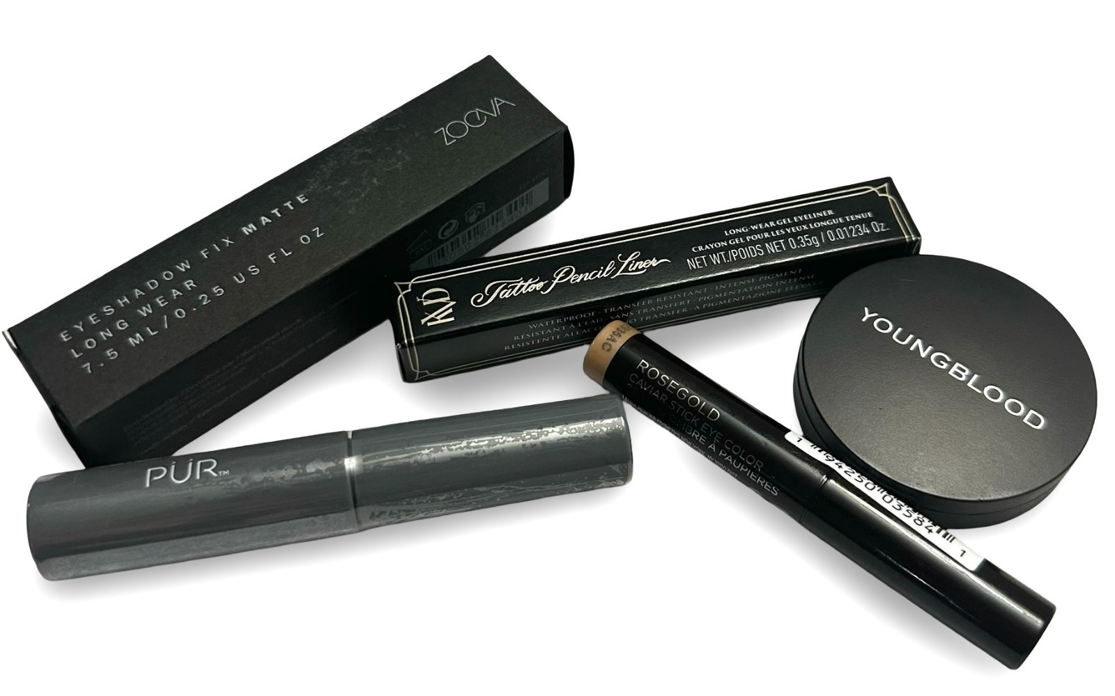 5 Pc Eye Makeup Bundle Zoeva KVD Beauty PUR Laura Mercier Youngblood NEW
