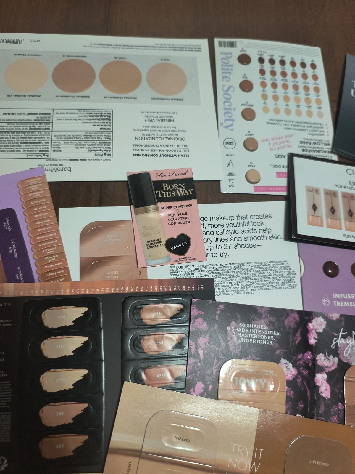 Lot of 17 Random Mix Brands Foundation/Concealer Samples