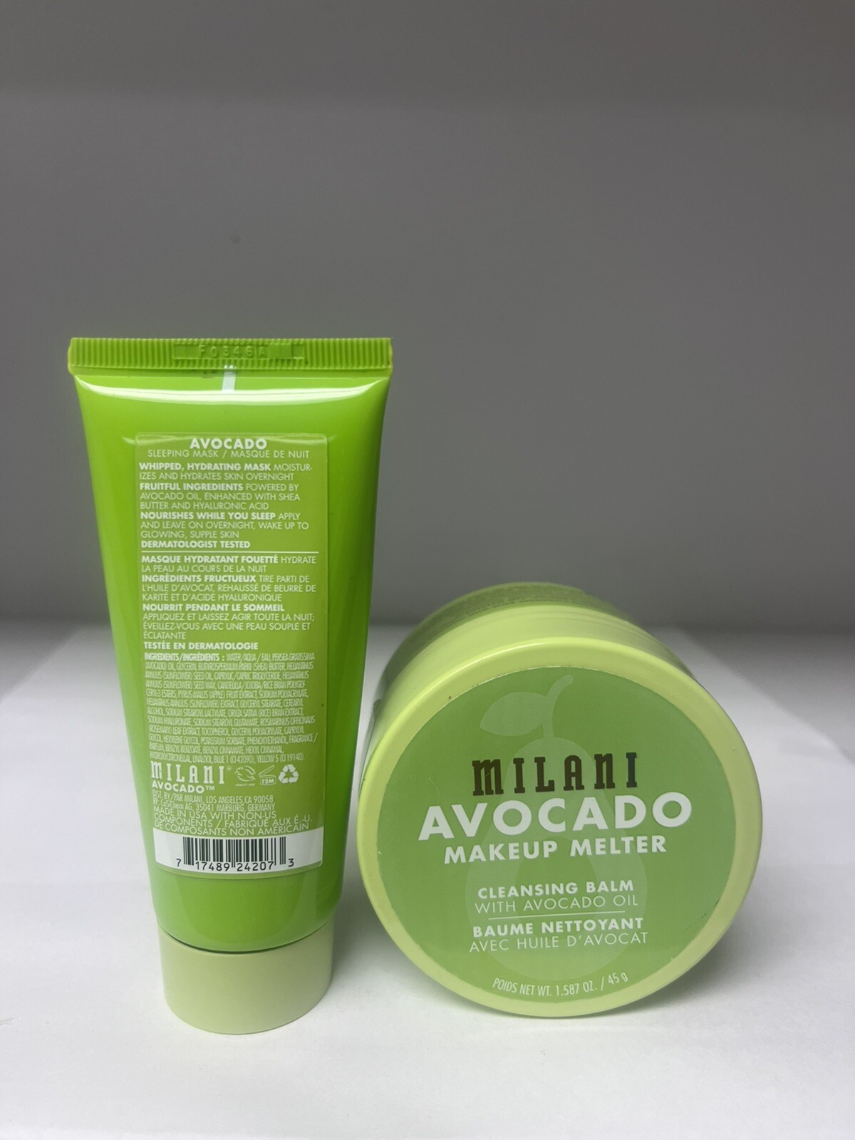 SET OF 2 Pieces MILANI-AVOCADO Sleeping Mask & Cleansing Balm With Avocado Oil