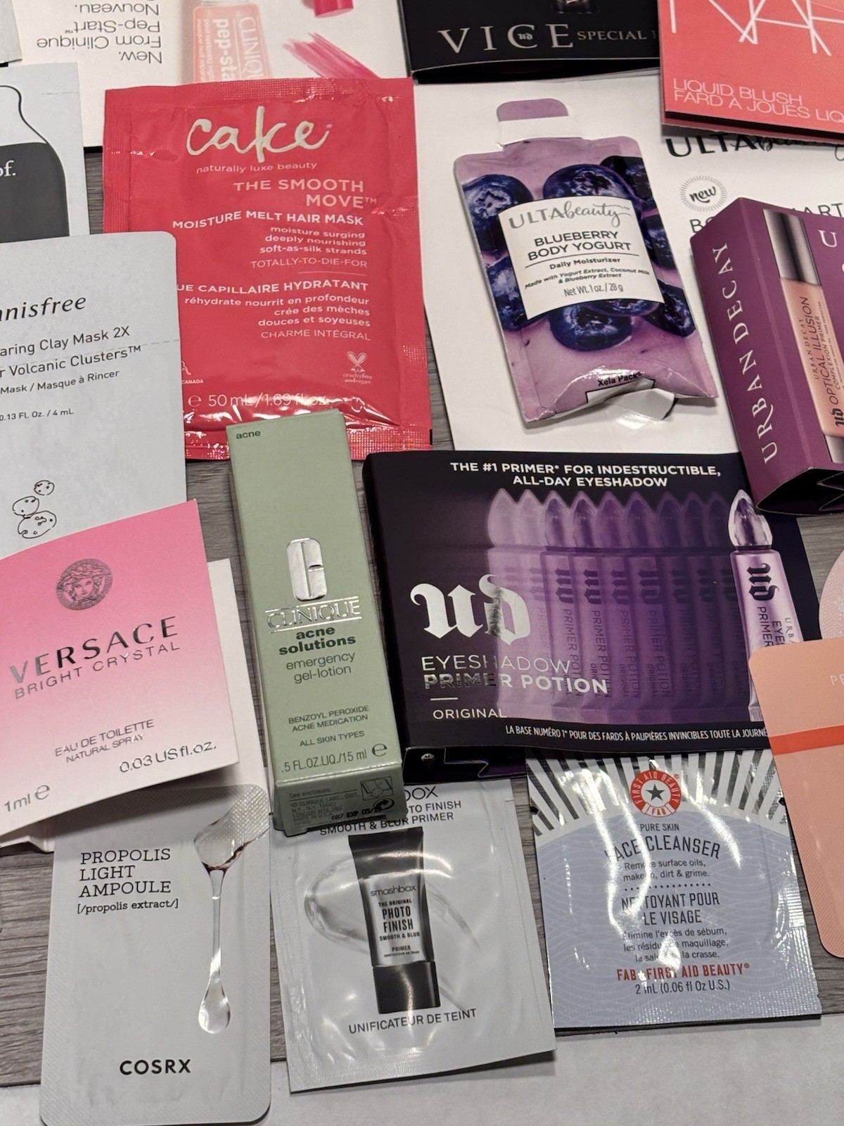 Huge 50+ Beauty Makeup Skincare Lot Deluxe Sample Sz Ulta Sephora and bags