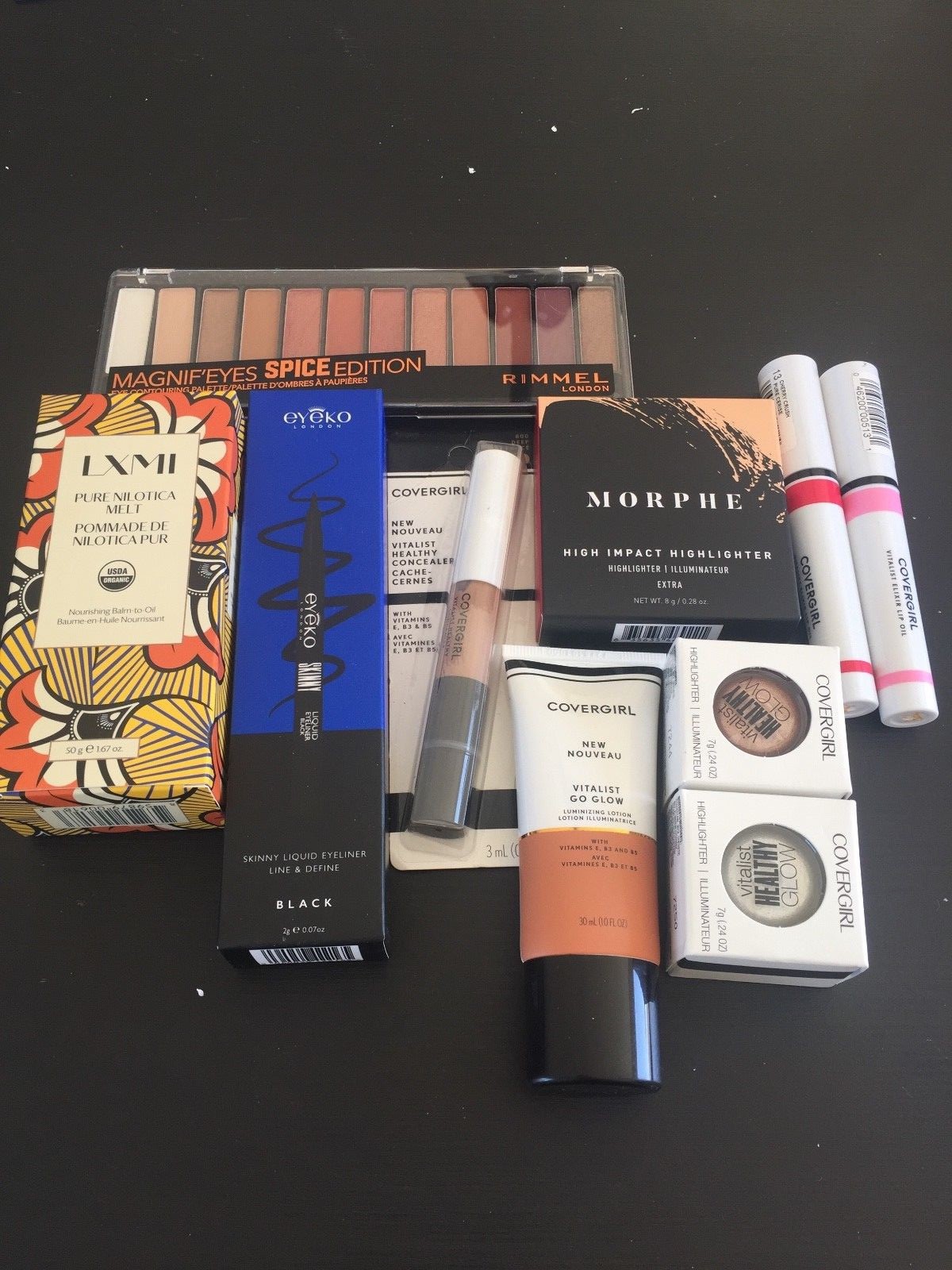 Lot of 10 of Make-up FULL SIZE Products ! MORPHE ! COVER GIRL !RIMMEL