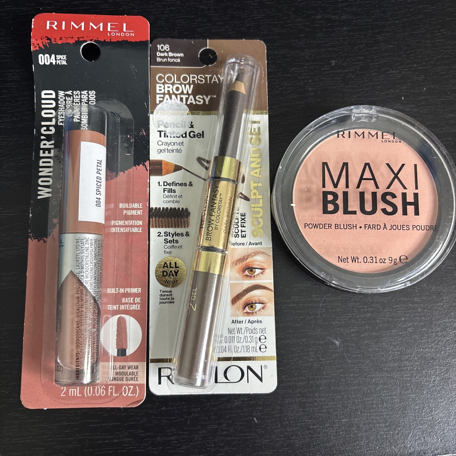 Revlon Brow,rimel Eyeshadow,rimel Blush