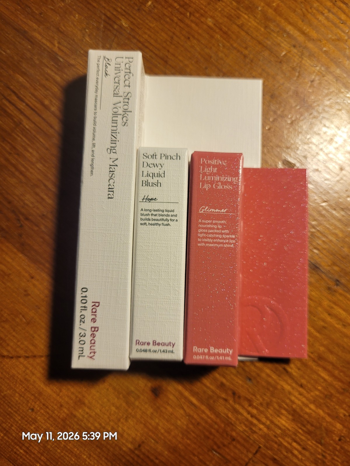 Mini 3 Piece Rare Beauty Set Mascara, Lipgloss, Blush