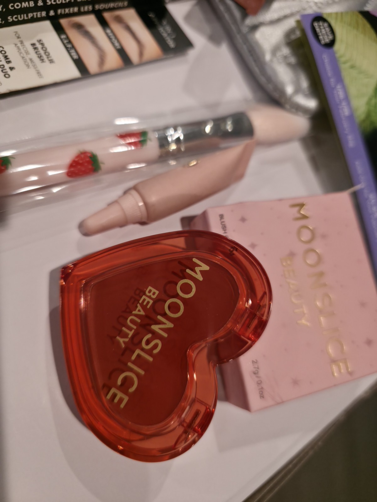 e.l.f., Morphe, Moonslice Beauty Makeup Lot Brow Gel, Pencil, Blush, Bag