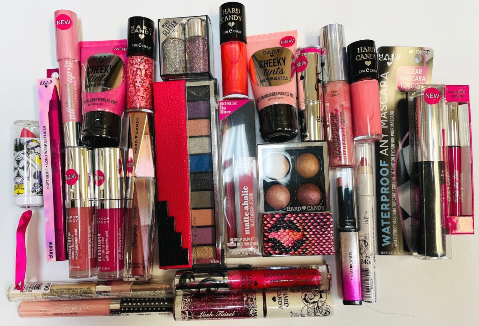 Lot of 25 ~ Hard Candy Makeup Lot Face/Eyes/Nails/Lips! ALL PINK! Free BAG!